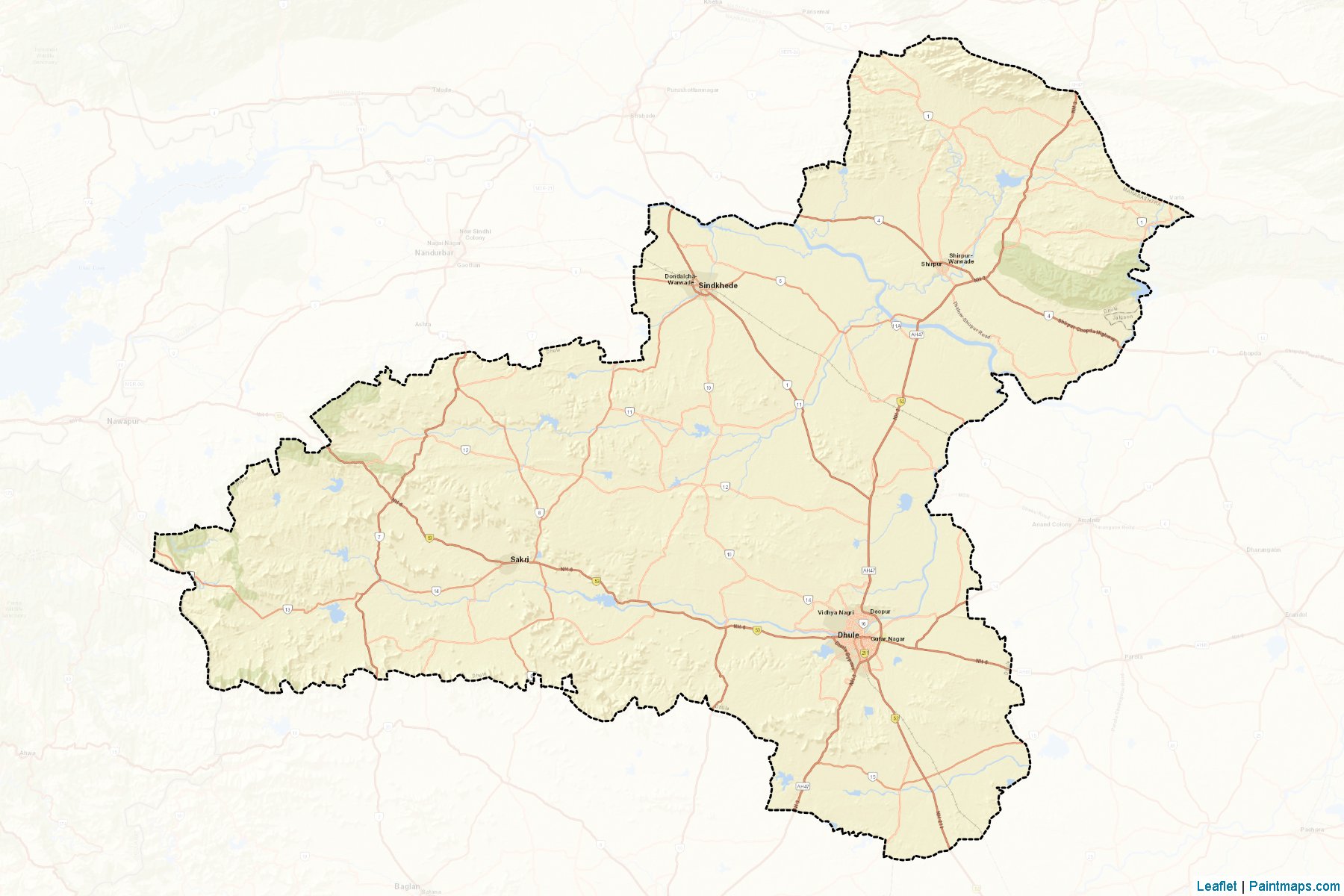 Dhule (Maharashtra) Map Cropping Samples-2