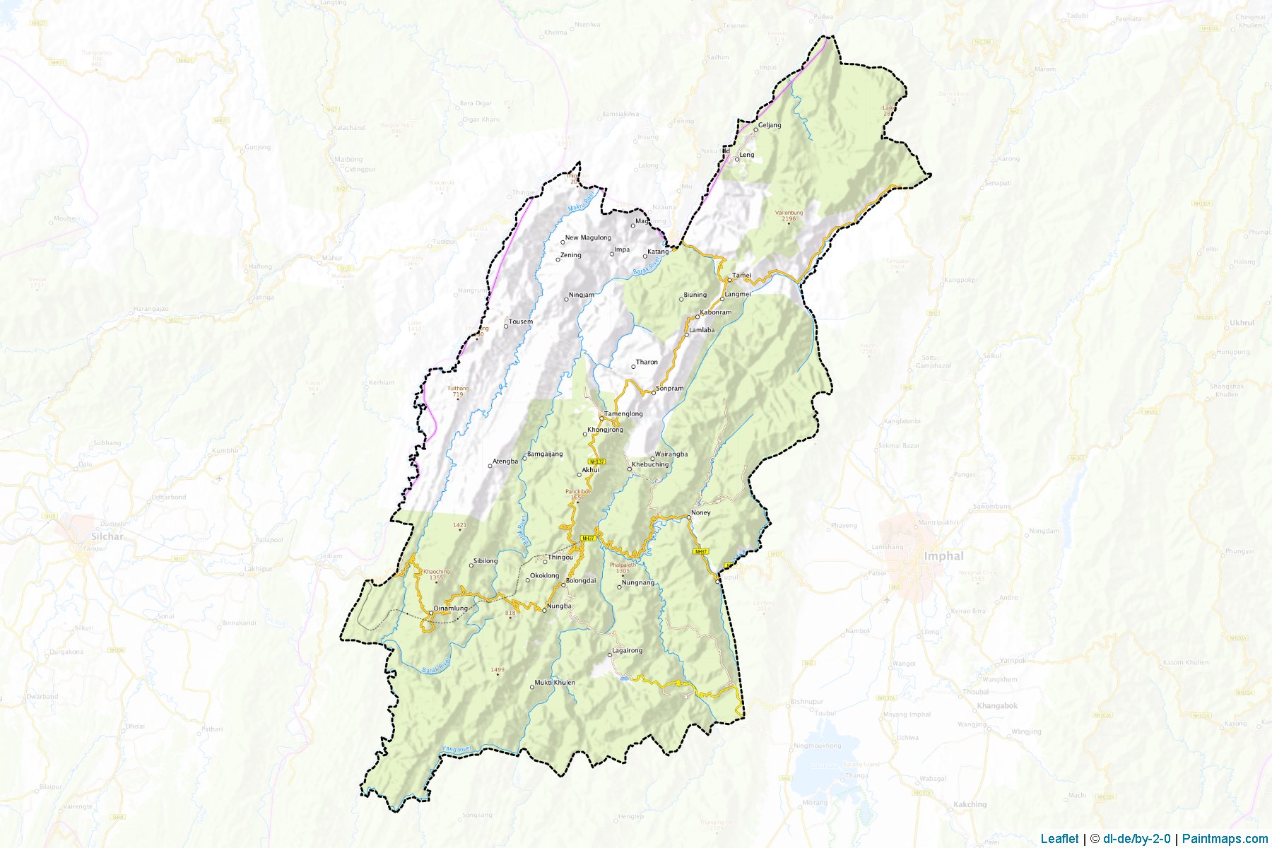 Tamenglong (Manipur) Map Cropping Samples-1