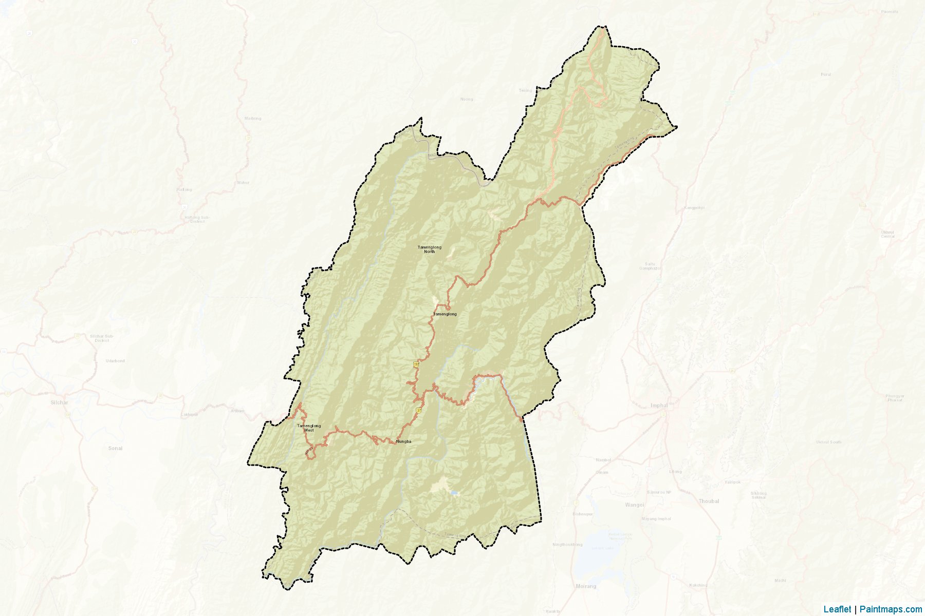 Tamenglong (Manipur) Map Cropping Samples-2