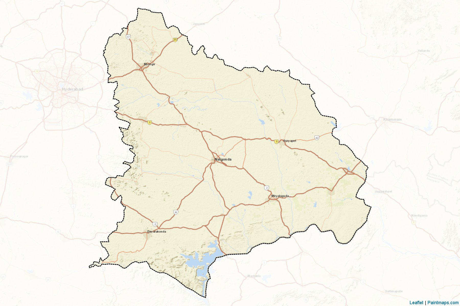 Nalgonda (Telangana) Map Cropping Samples-2