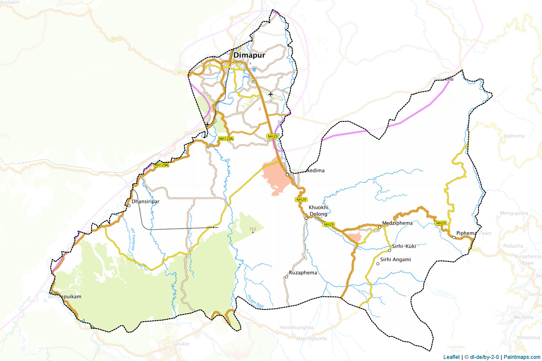 Dimapur (Nagaland) Map Cropping Samples-1