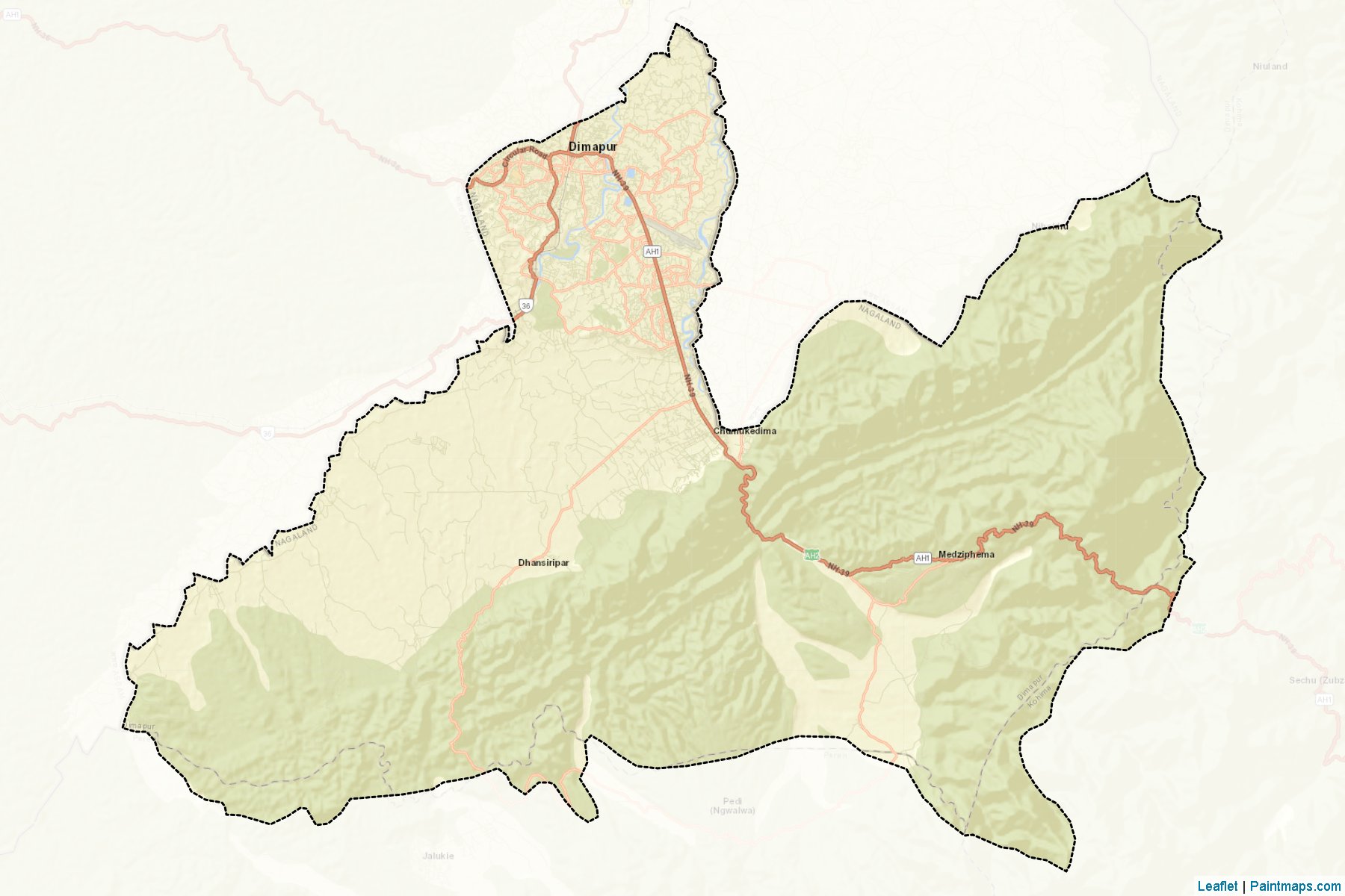 Dimapur (Nagaland) Map Cropping Samples-2