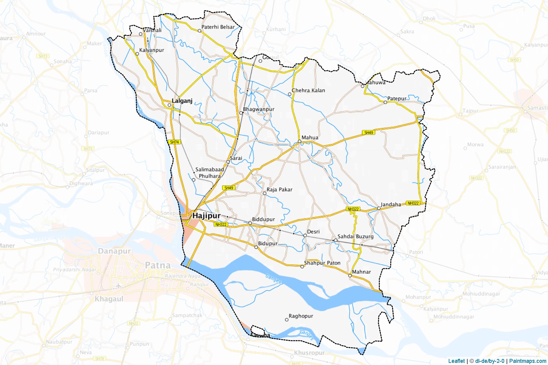 Vaishali (Bihar) Map Cropping Samples-1