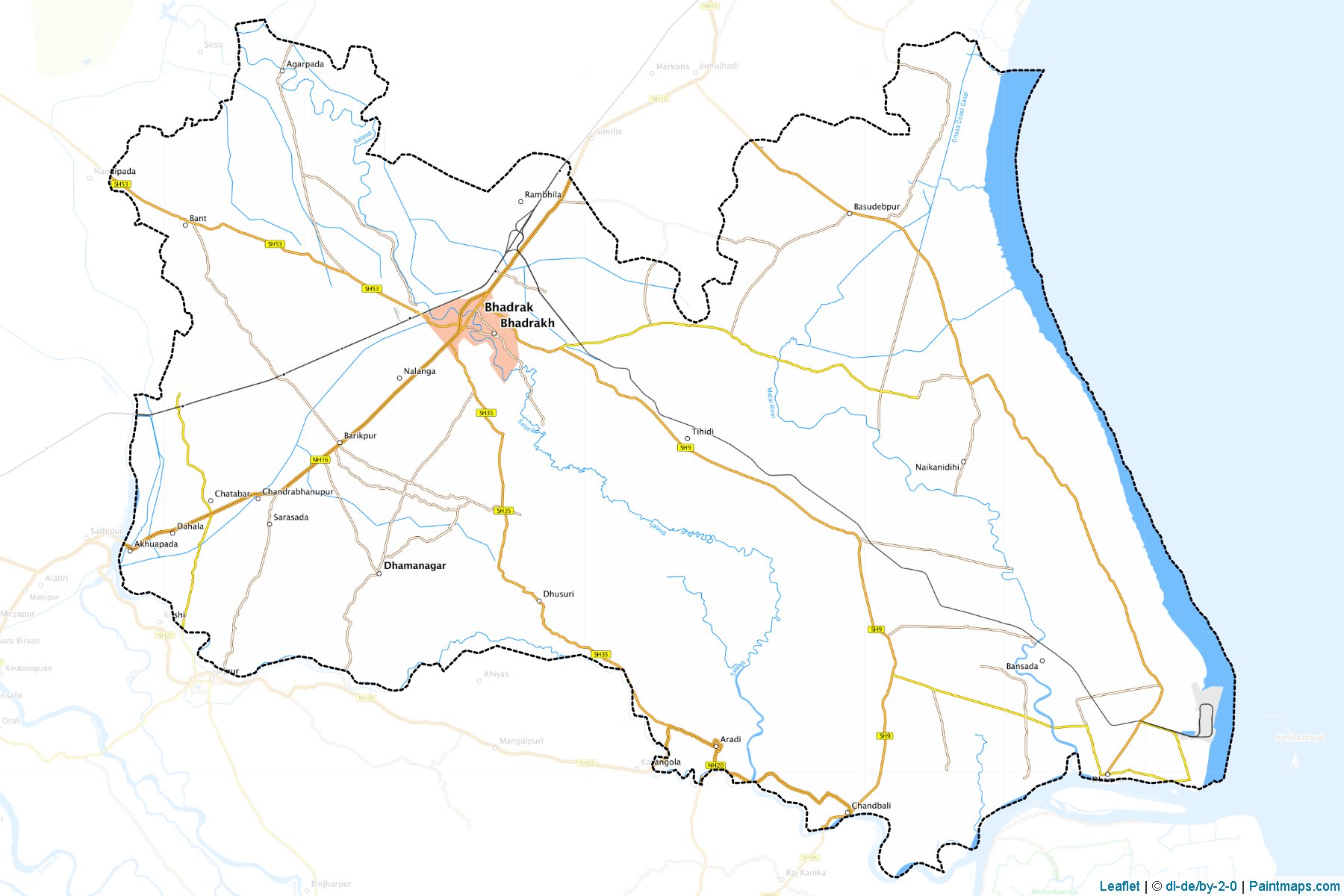 Bhadrak (Odisha) Map Cropping Samples-1