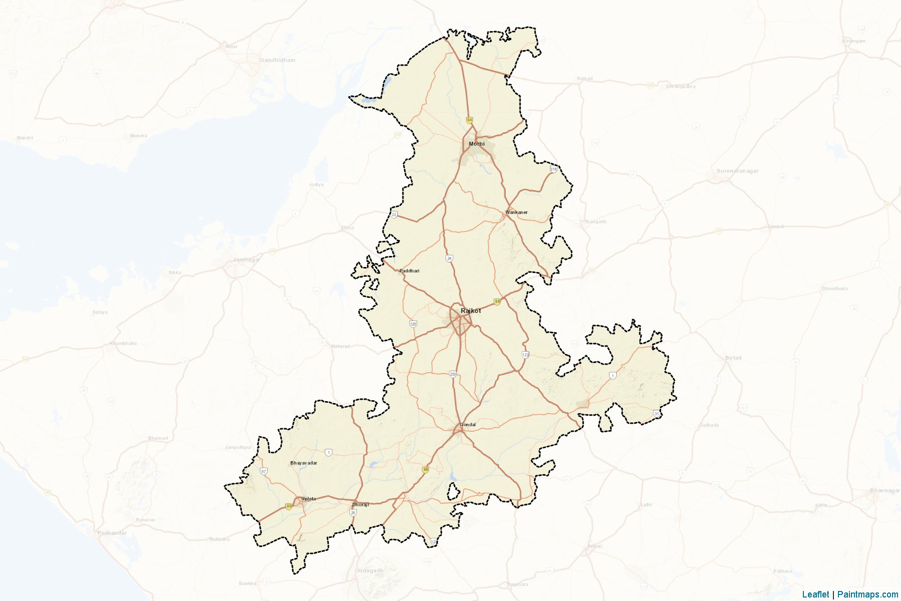 Rajkot (Gujarat) Map Cropping Samples-2