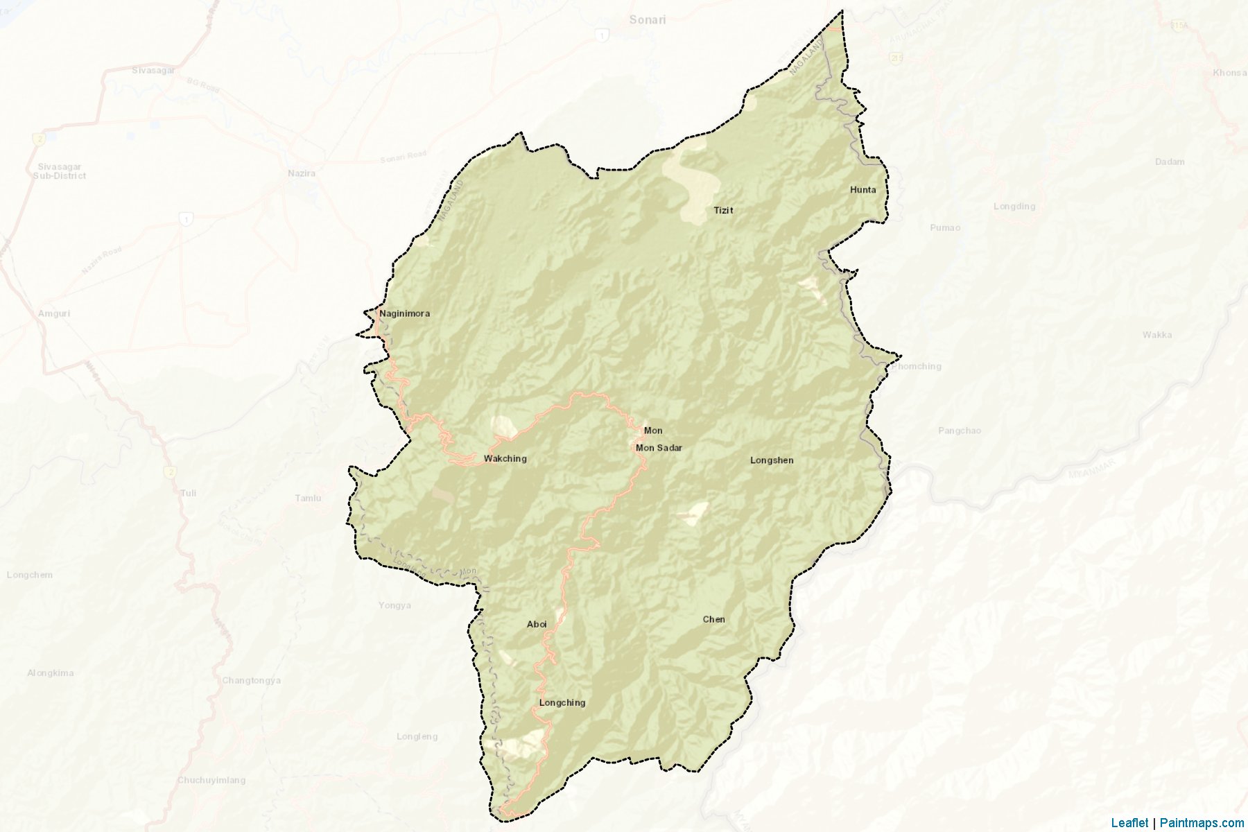 Mon (Nagaland) Map Cropping Samples-2