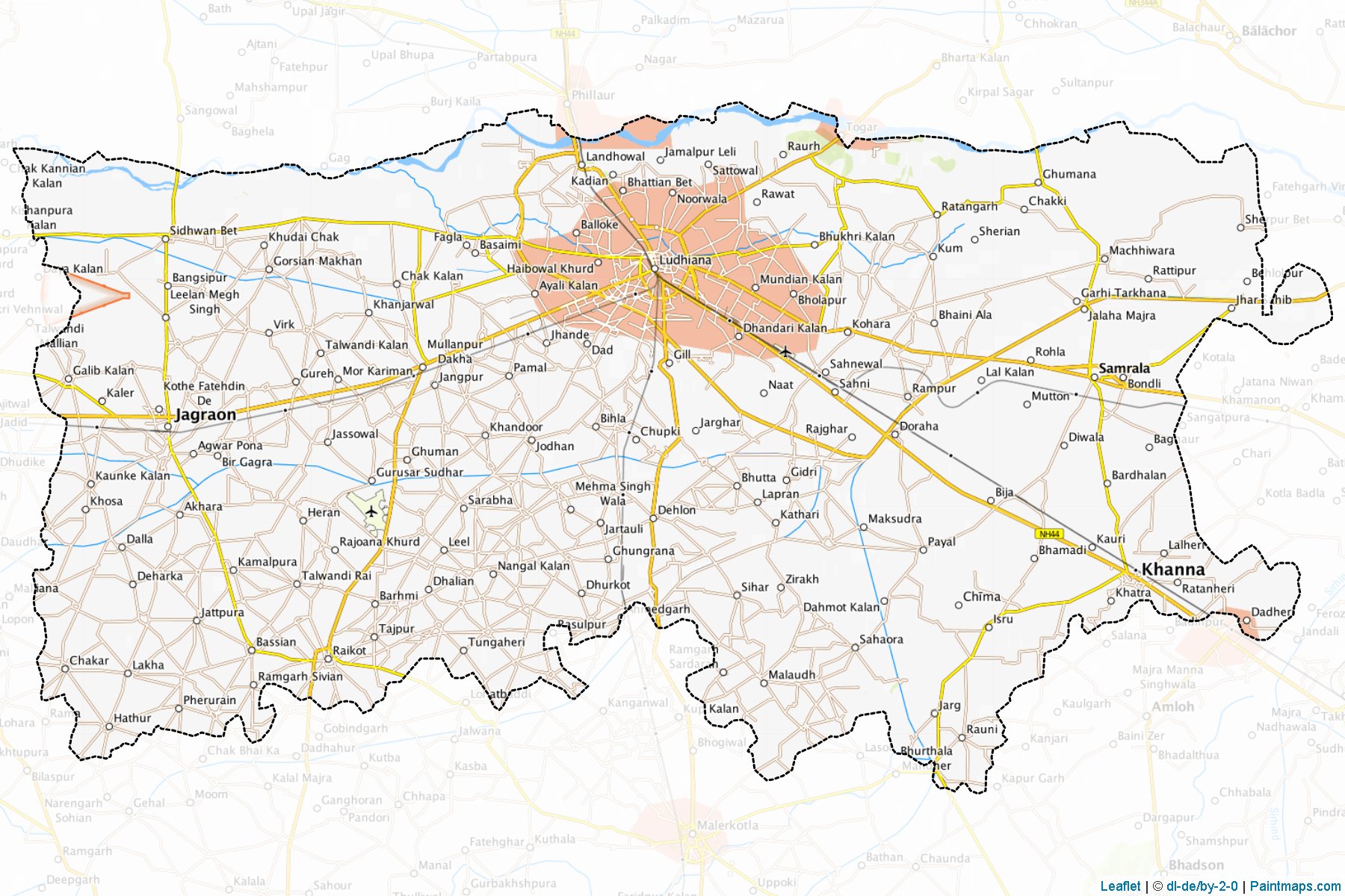 Ludhiana (Punjab) Map Cropping Samples-1