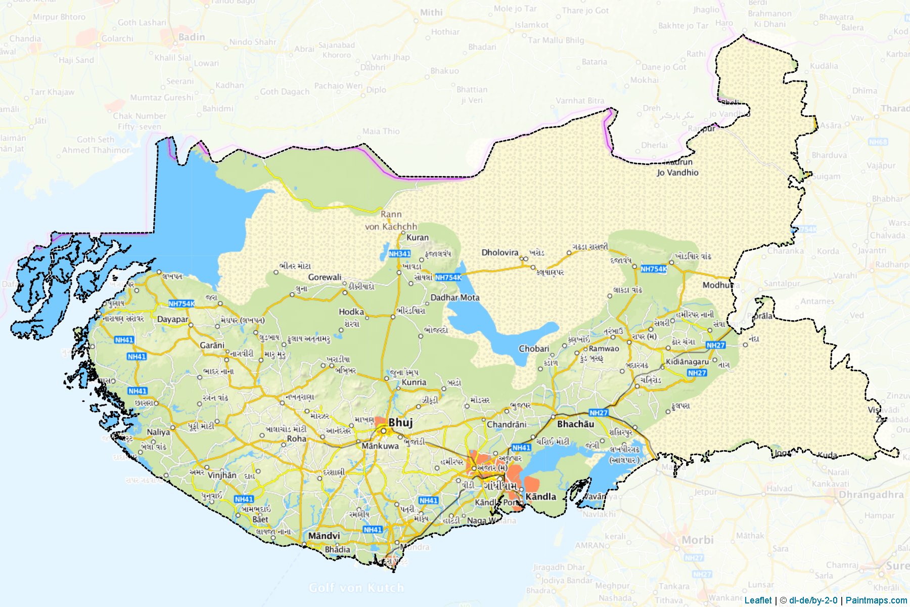 Make printable Kachchh maps with border masking (cropping) using ...