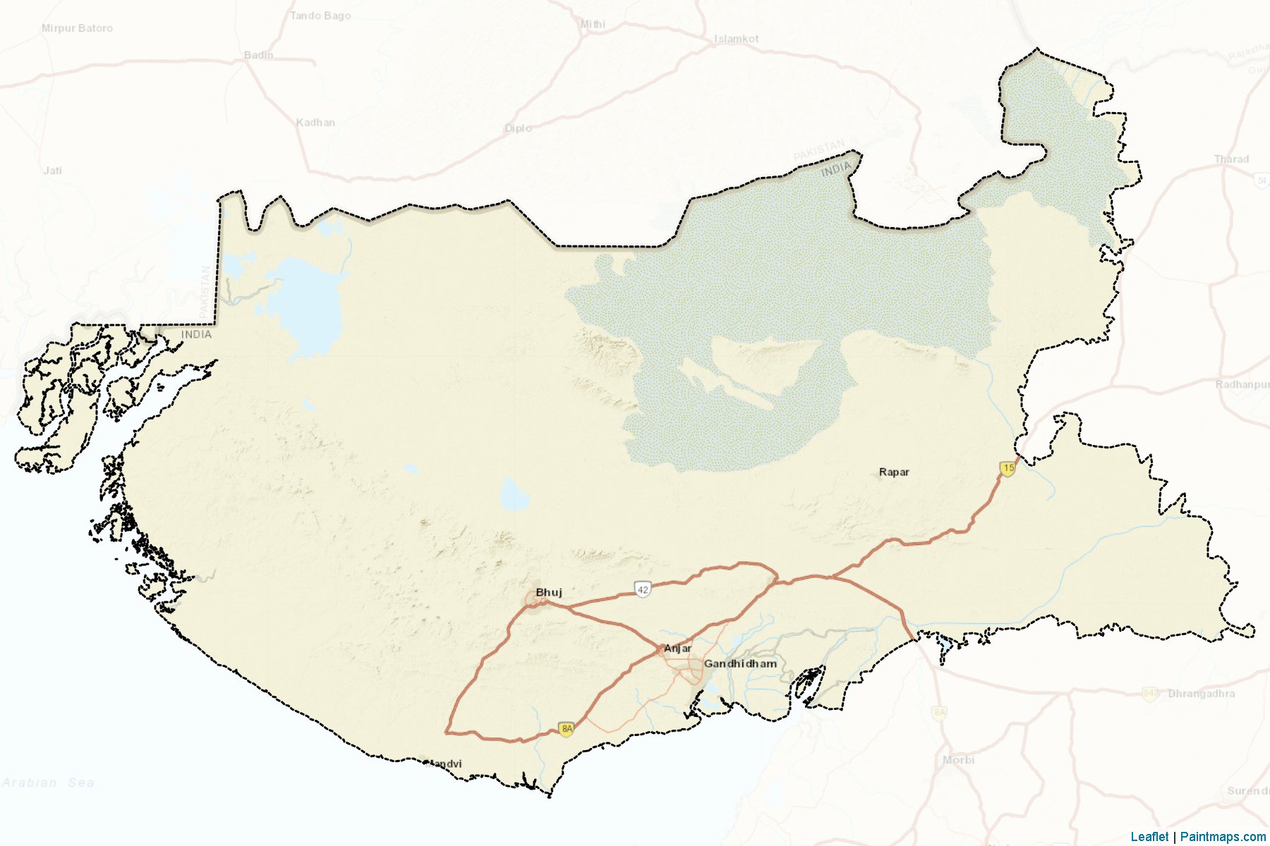 Kachchh (Gujarat) Map Cropping Samples-2