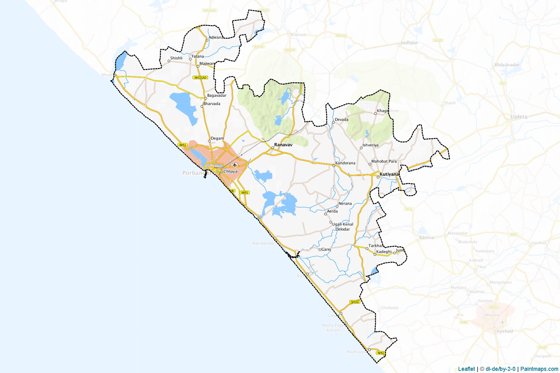 Porbandar (Gujarat) Map Cropping Samples-1