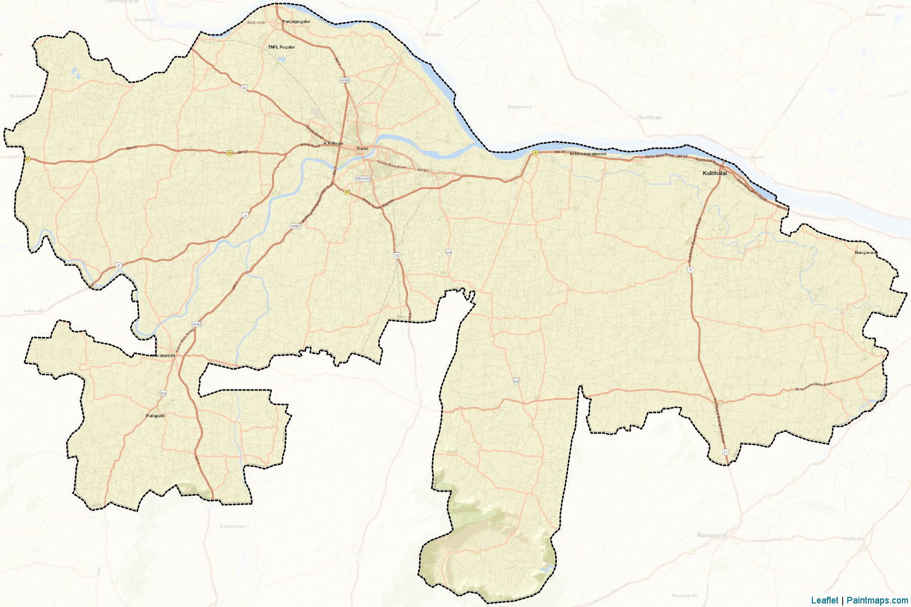 Karur (Tamil Nadu) Map Cropping Samples-2