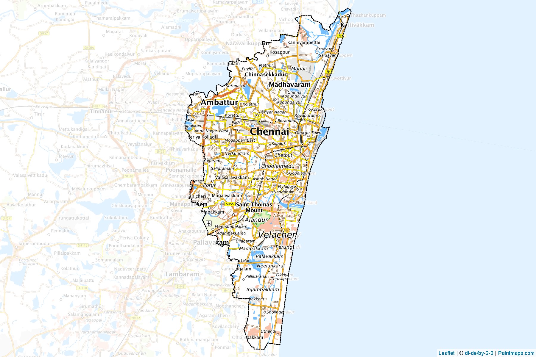 Chennai (Tamil Nadu) Map Cropping Samples-1