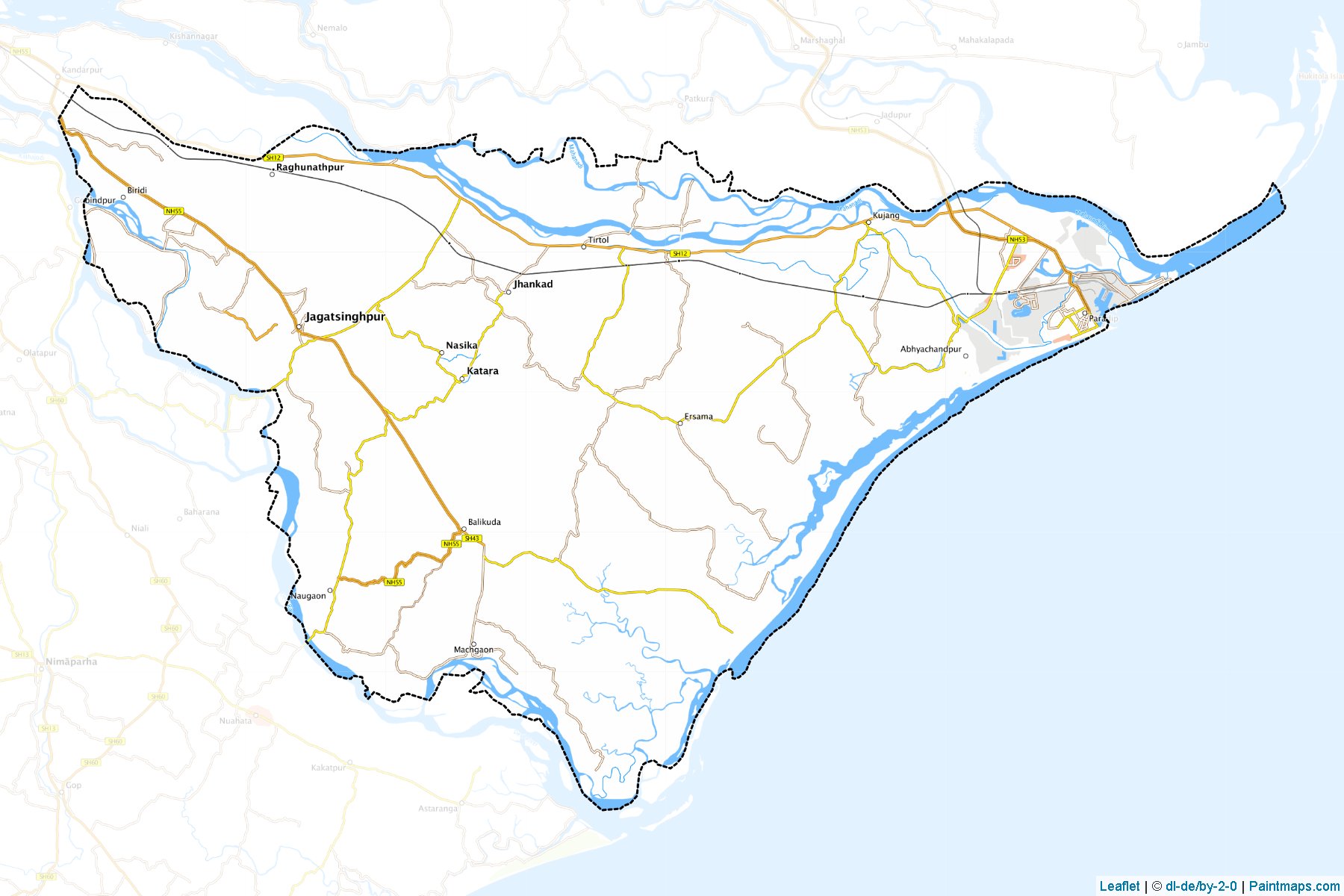 Jagatsinghpur (Odisha) Map Cropping Samples-1