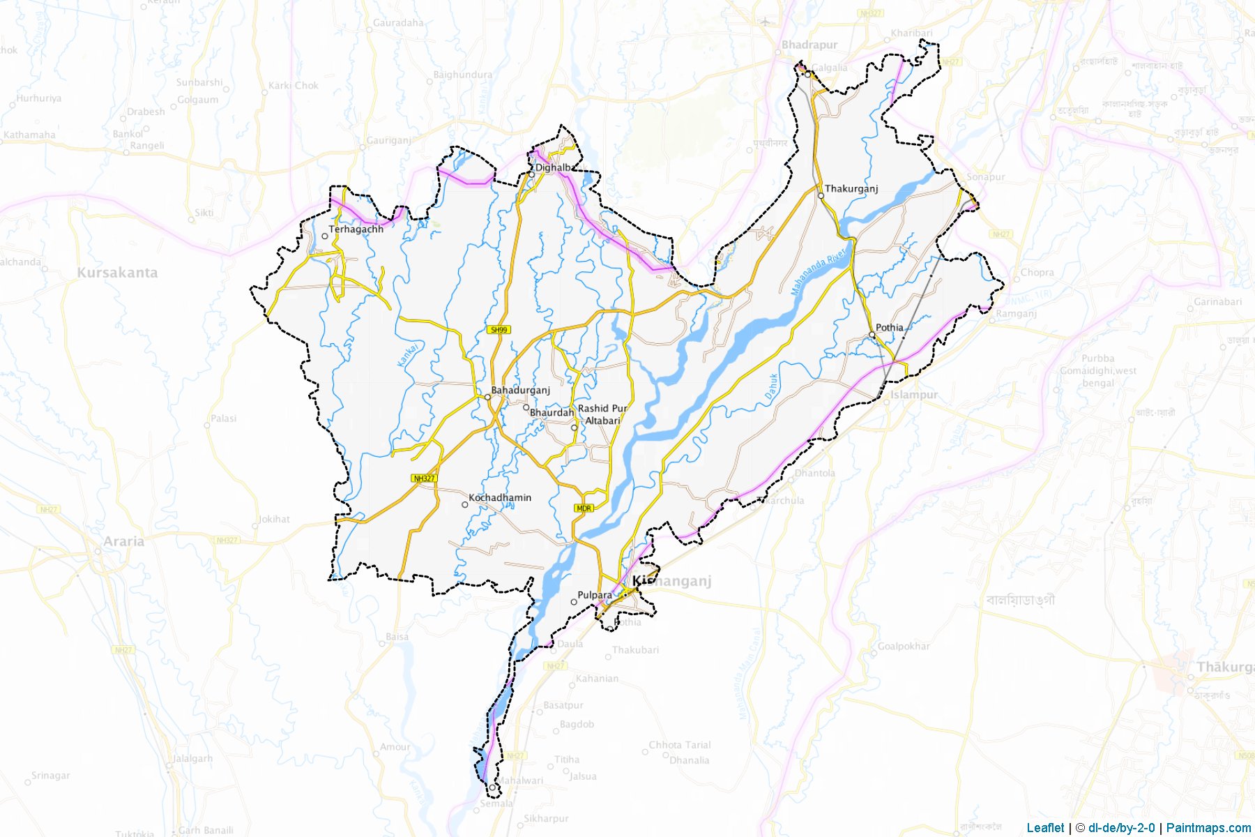 Kishanganj (Bihar) Map Cropping Samples-1