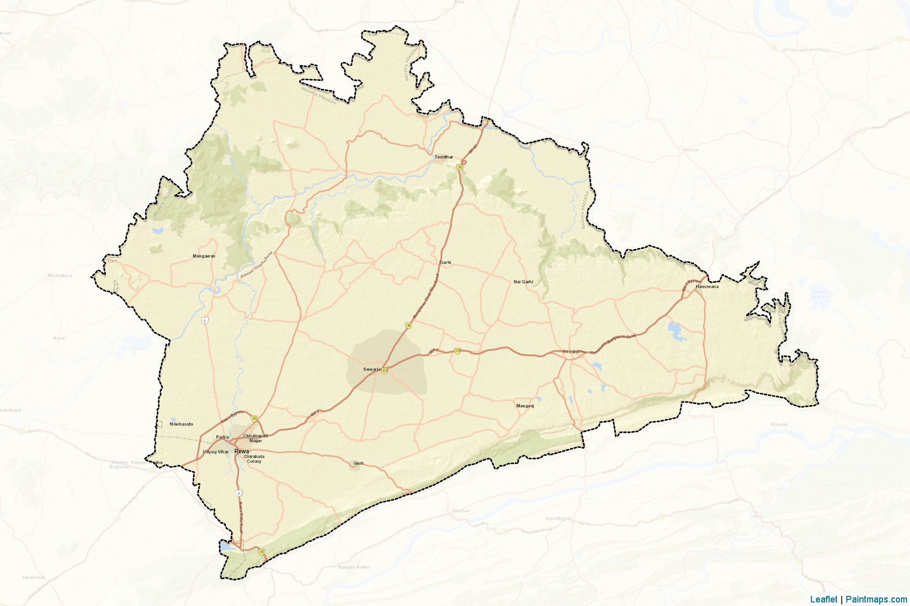 Rewa (Madhya Pradesh) Map Cropping Samples-2