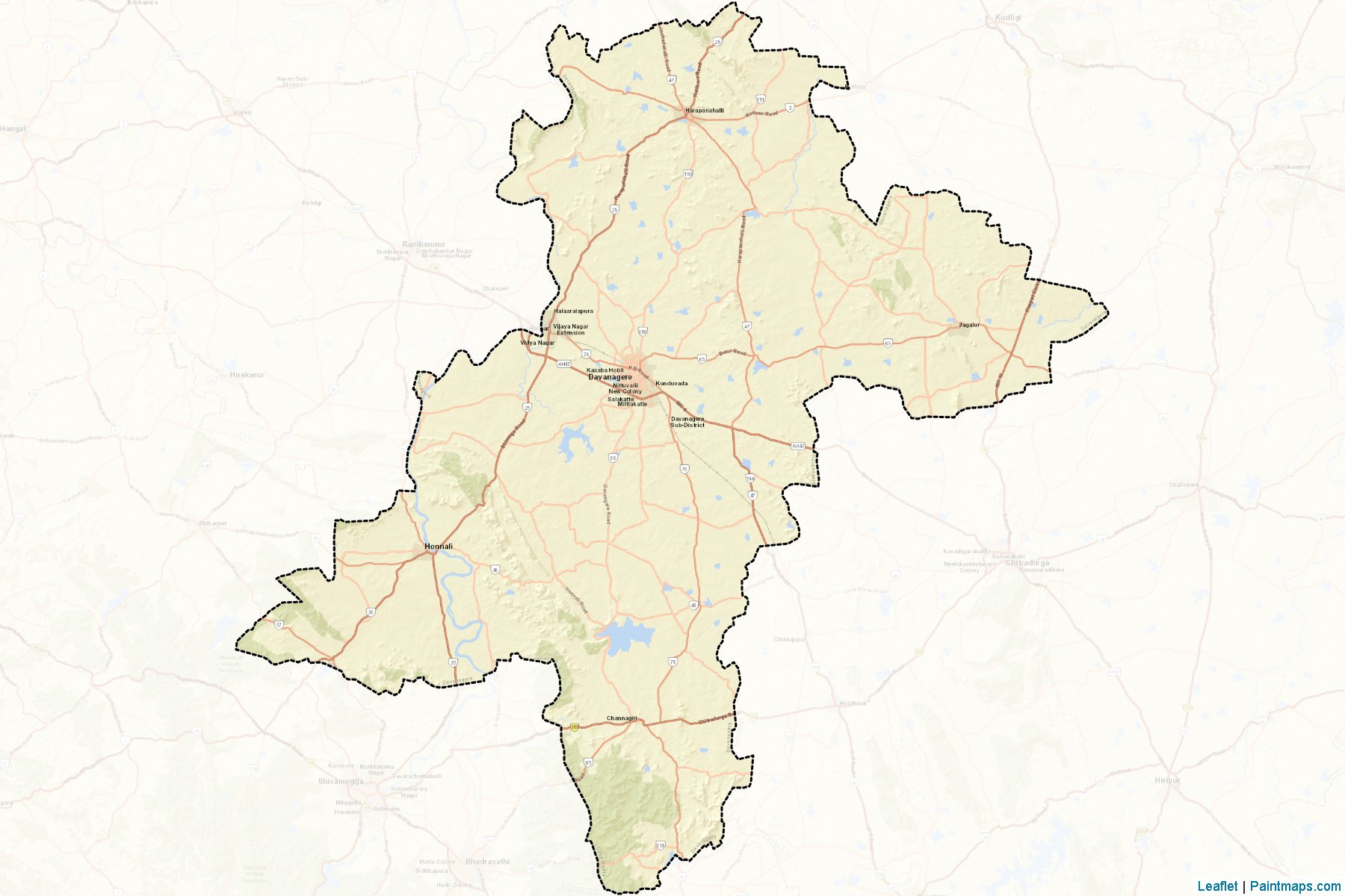 Davanagere (Karnataka) Map Cropping Samples-2