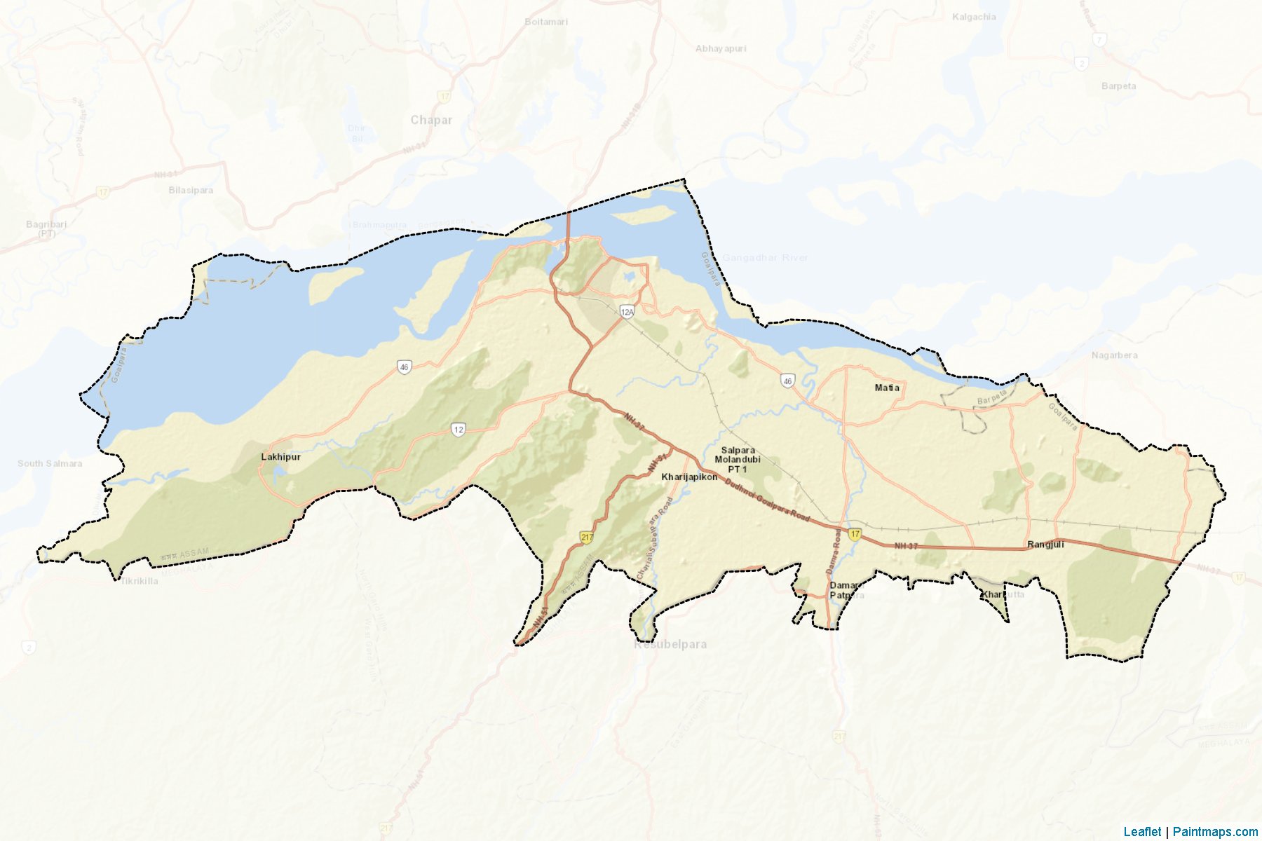 Goalpara (Assam) Map Cropping Samples-2