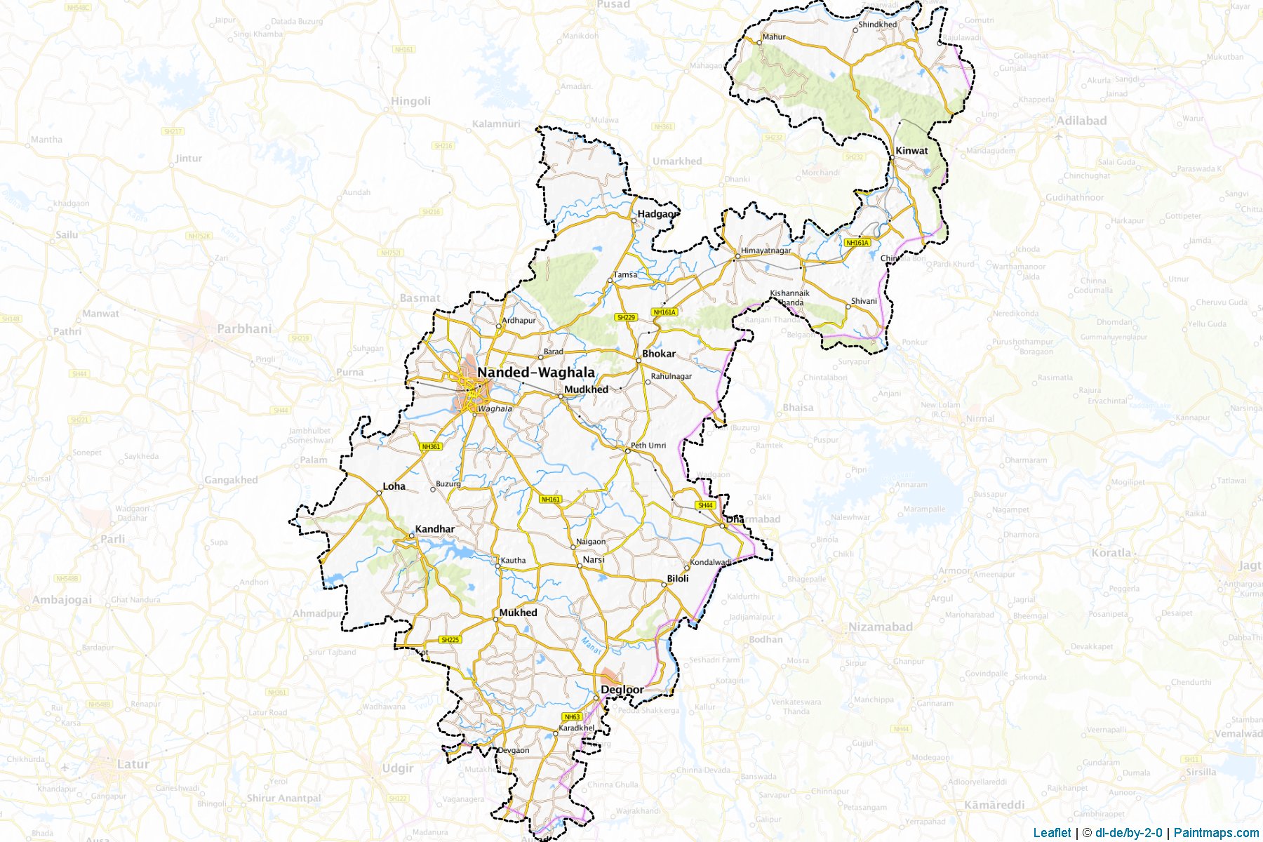 Nanded (Maharashtra) Map Cropping Samples-1