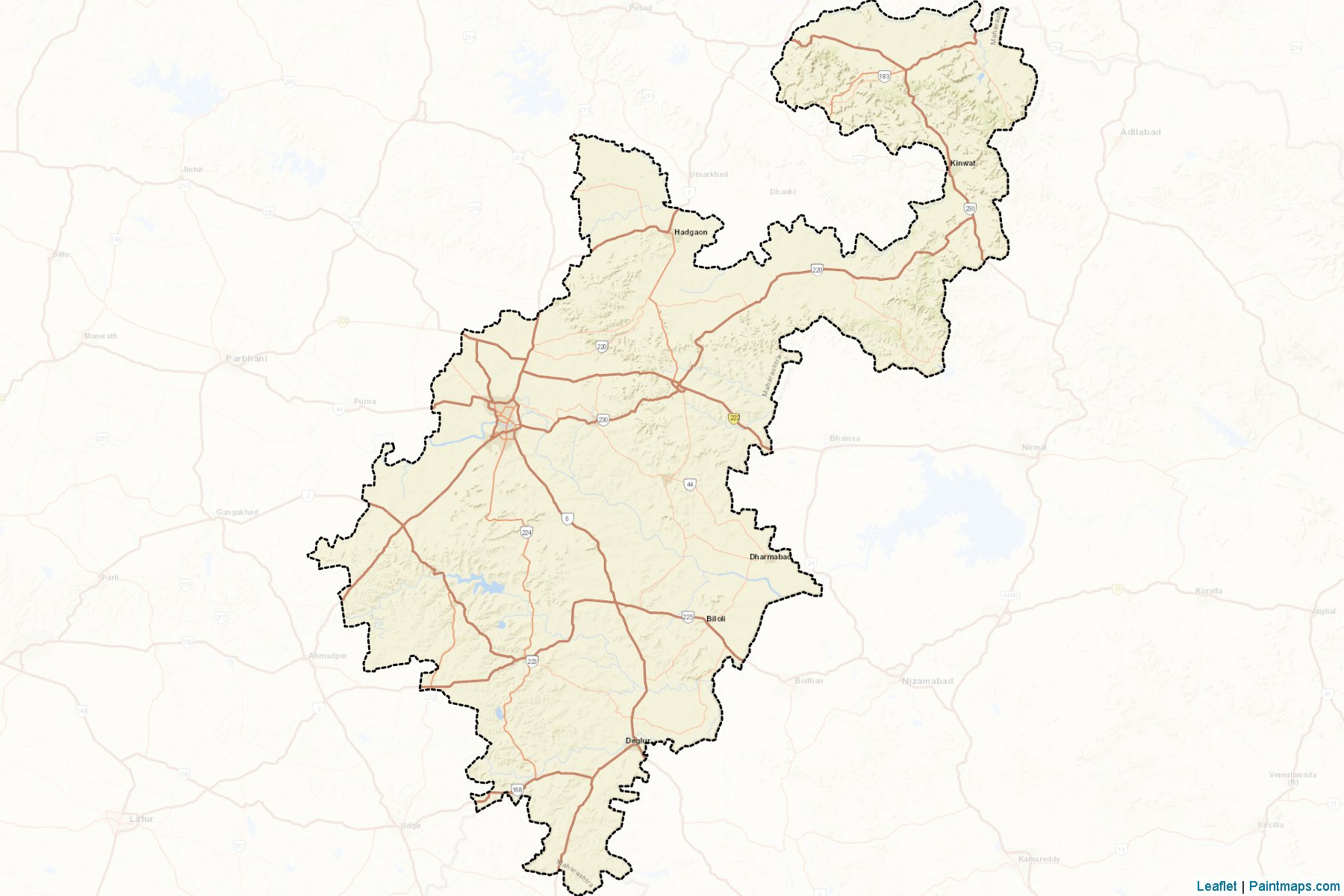 Nanded (Maharashtra) Map Cropping Samples-2