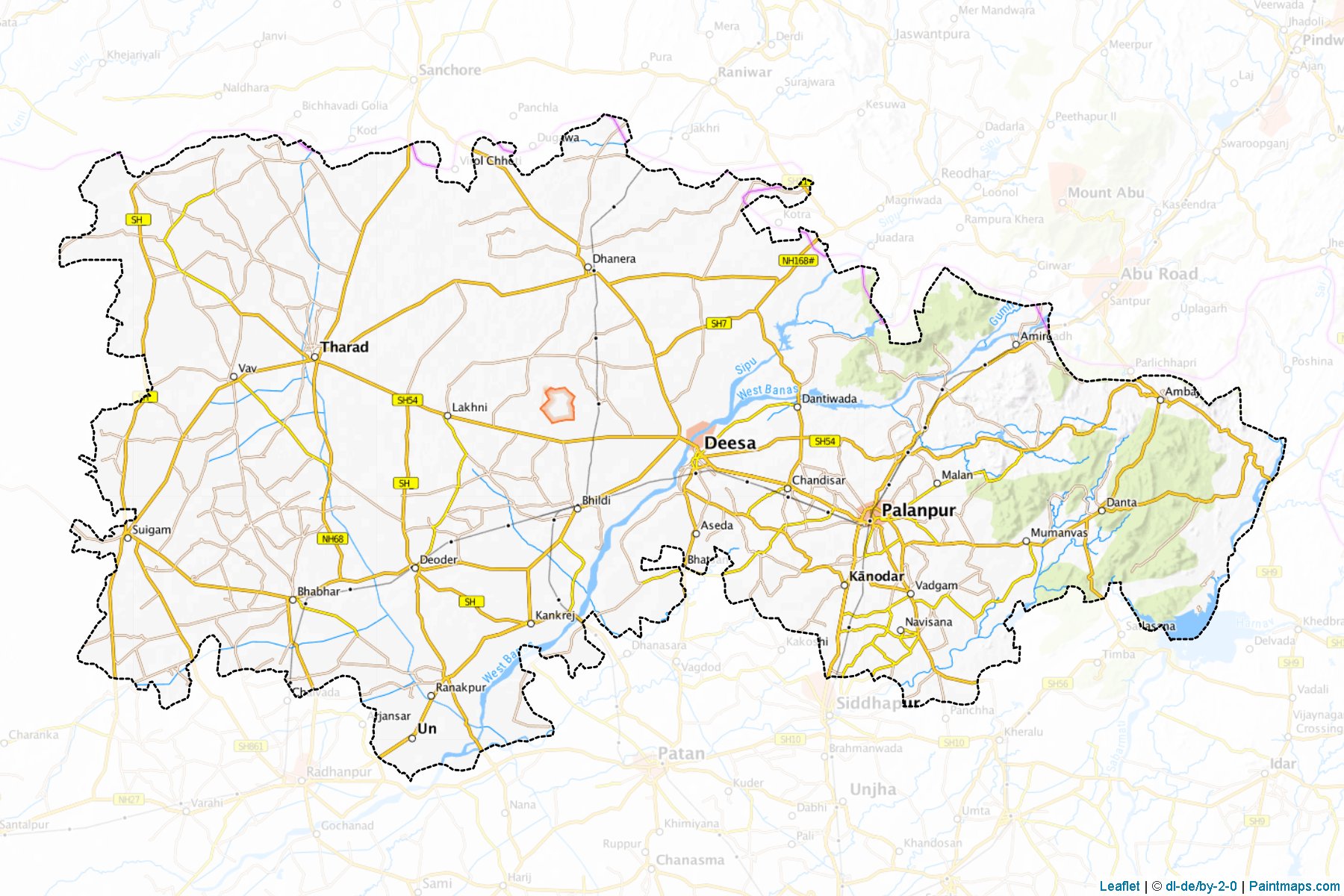 Banas Kantha (Gujarat) Map Cropping Samples-1