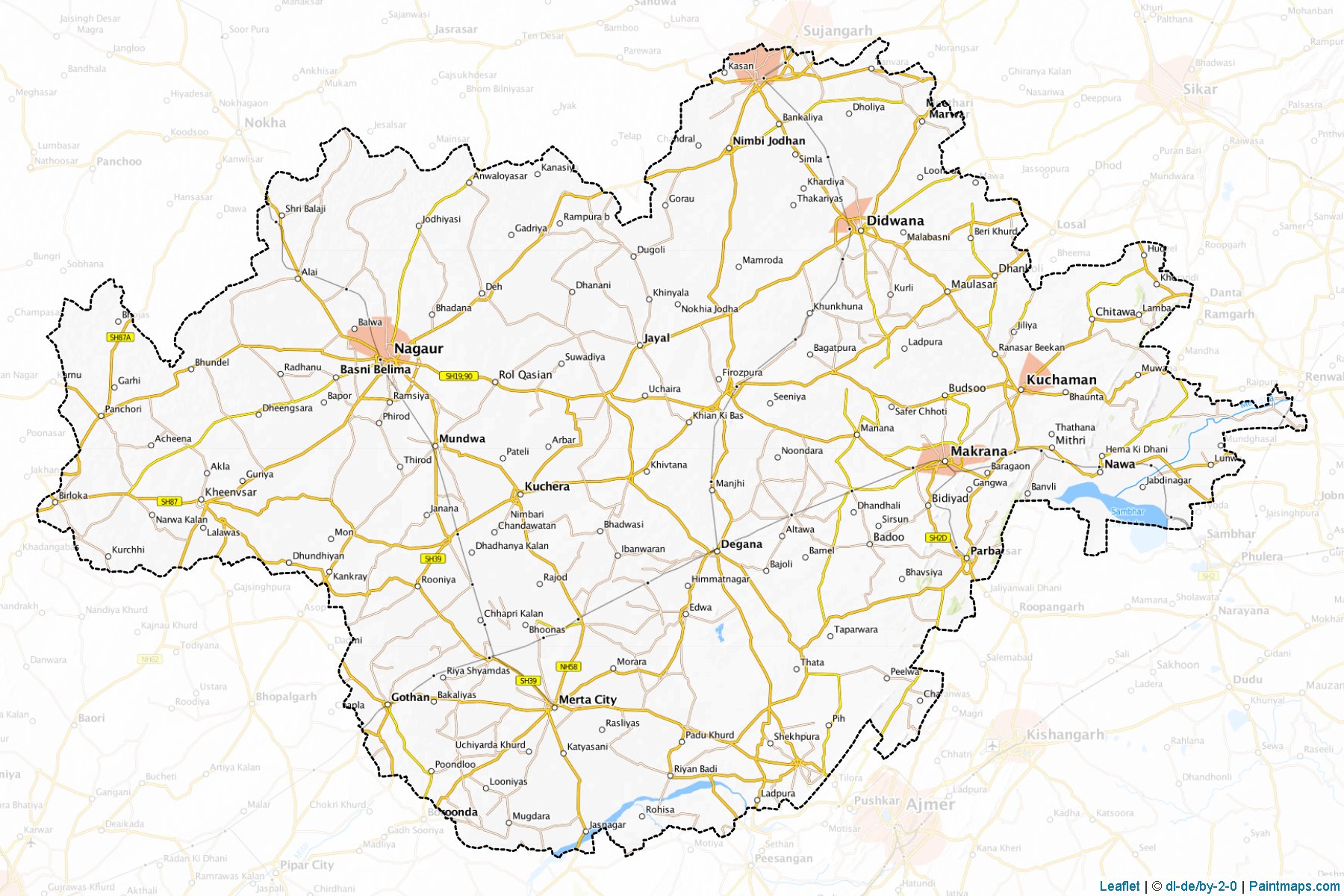 Nagaur (Rajasthan) Map Cropping Samples-1