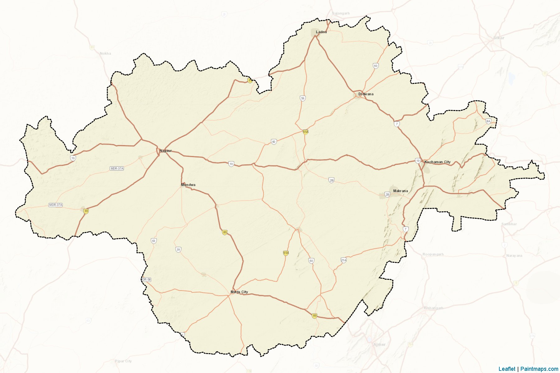 Nagaur (Rajasthan) Map Cropping Samples-2