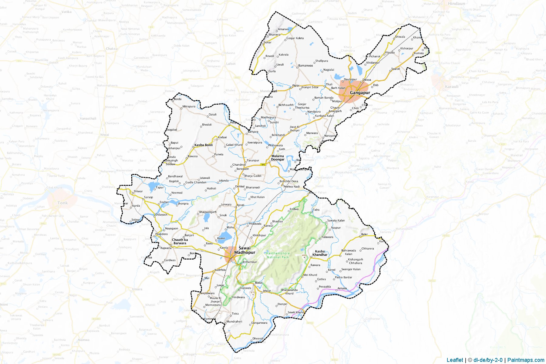 Sawai Madhopur (Rajasthan) Map Cropping Samples-1