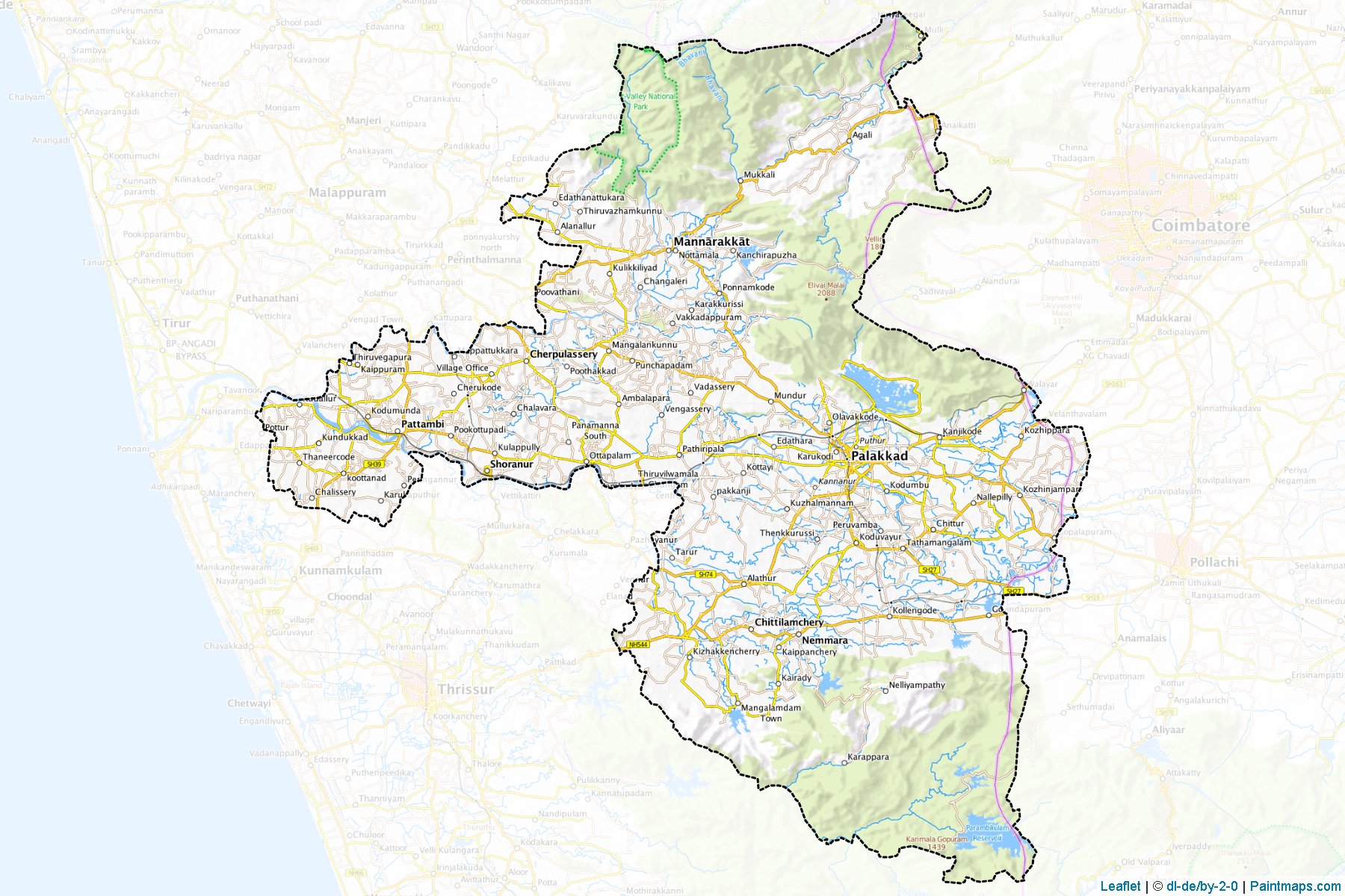 Palakkad (Kerala) Map Cropping Samples-1