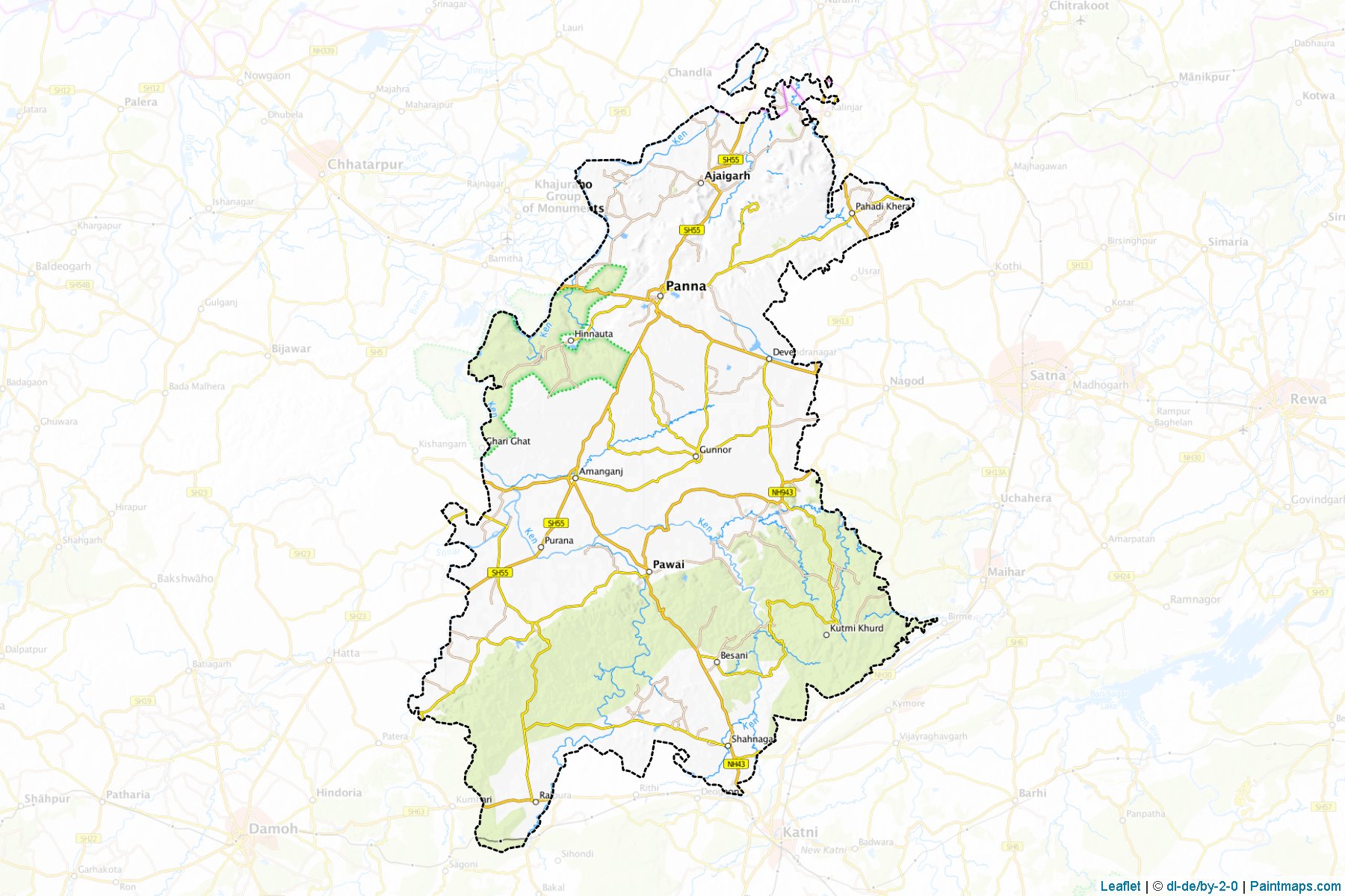 Panna (Madhya Pradesh) Map Cropping Samples-1