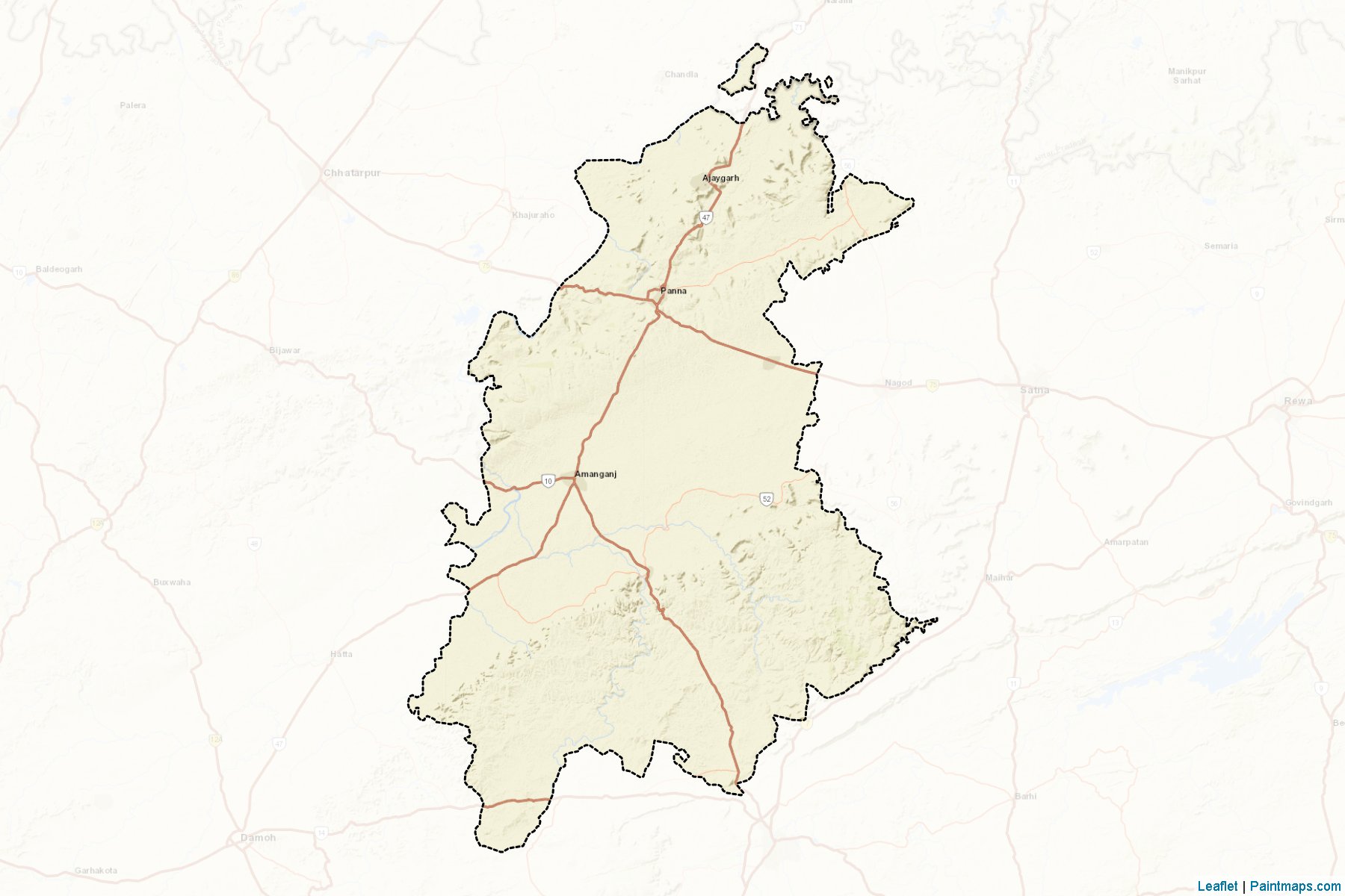 Panna (Madhya Pradesh) Map Cropping Samples-2