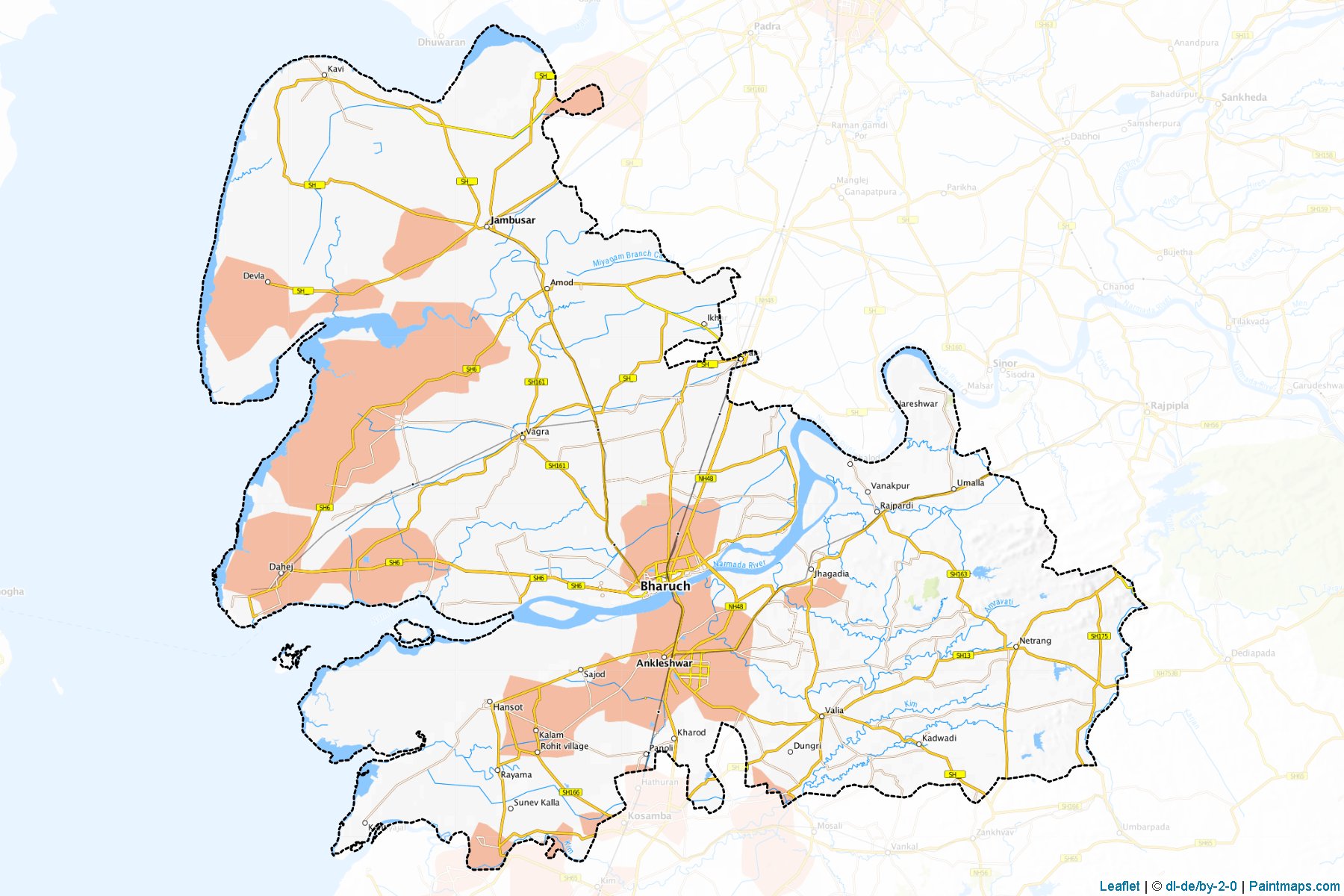 Bharuch (Gujarat) Map Cropping Samples-1