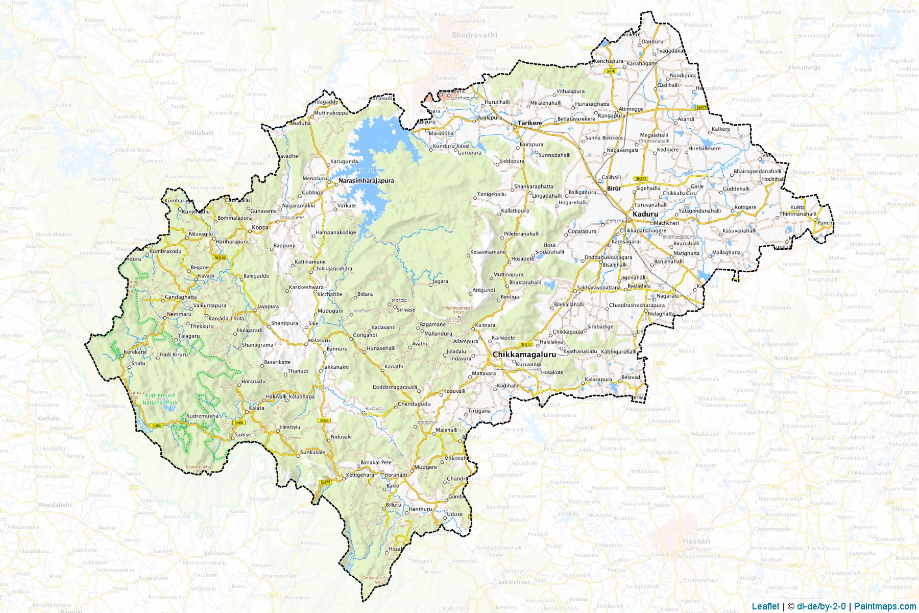 Chikmagalur (Karnataka) Map Cropping Samples-1