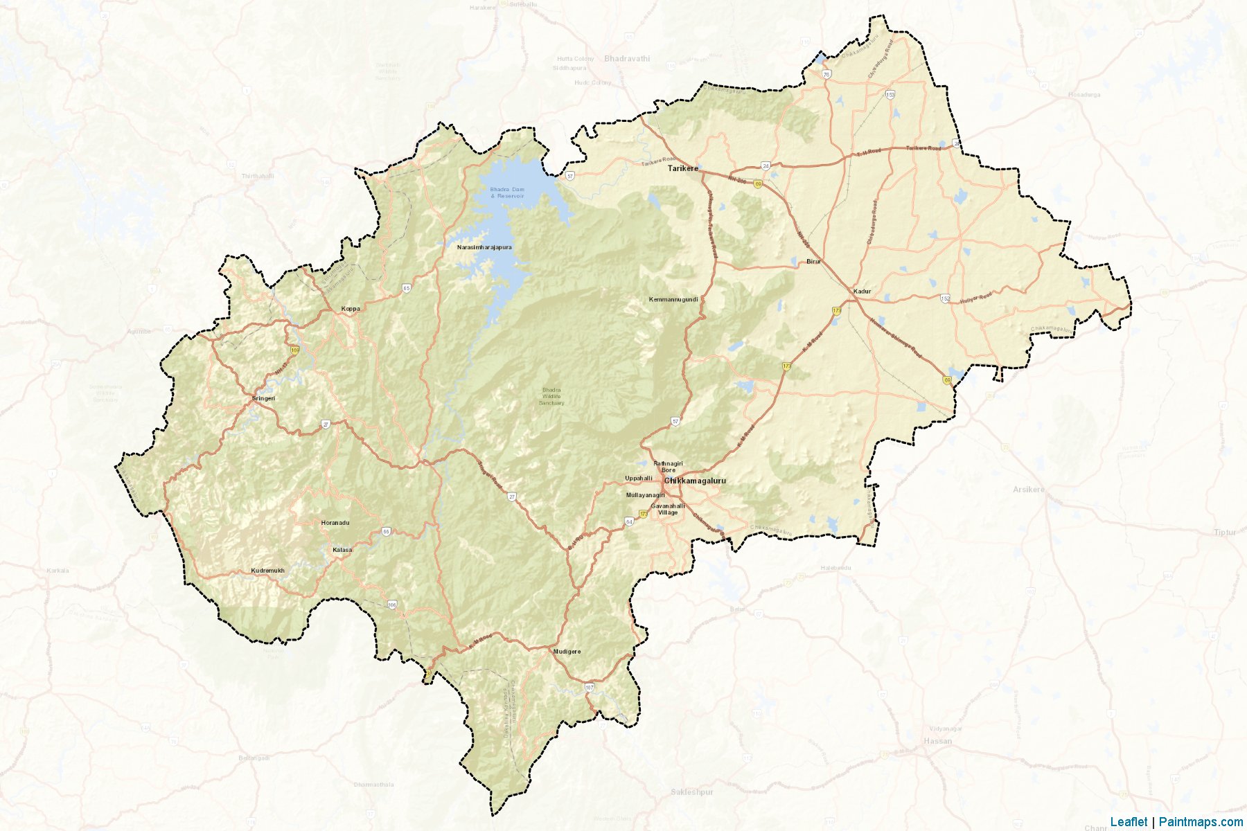 Chikmagalur (Karnataka) Map Cropping Samples-2