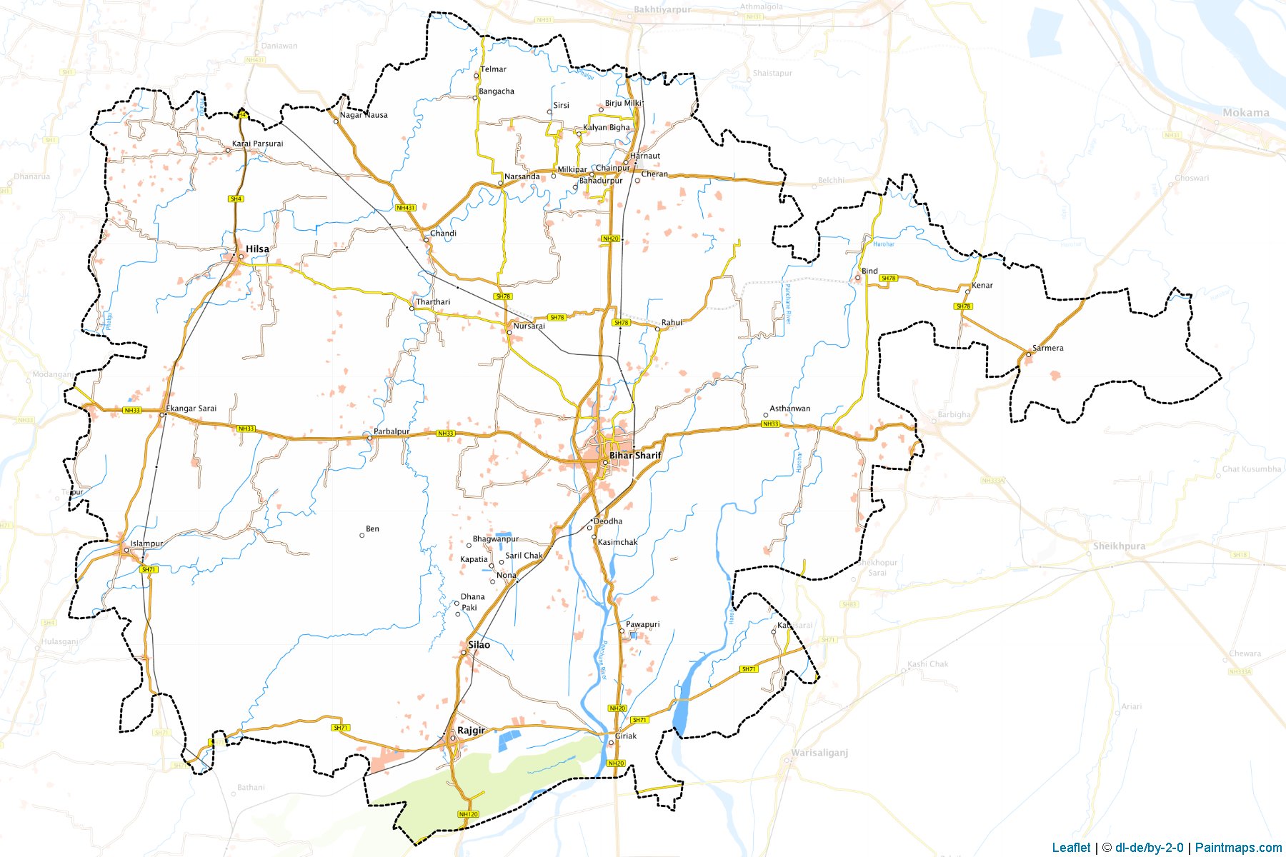 Nalanda (Bihar) Map Cropping Samples-1