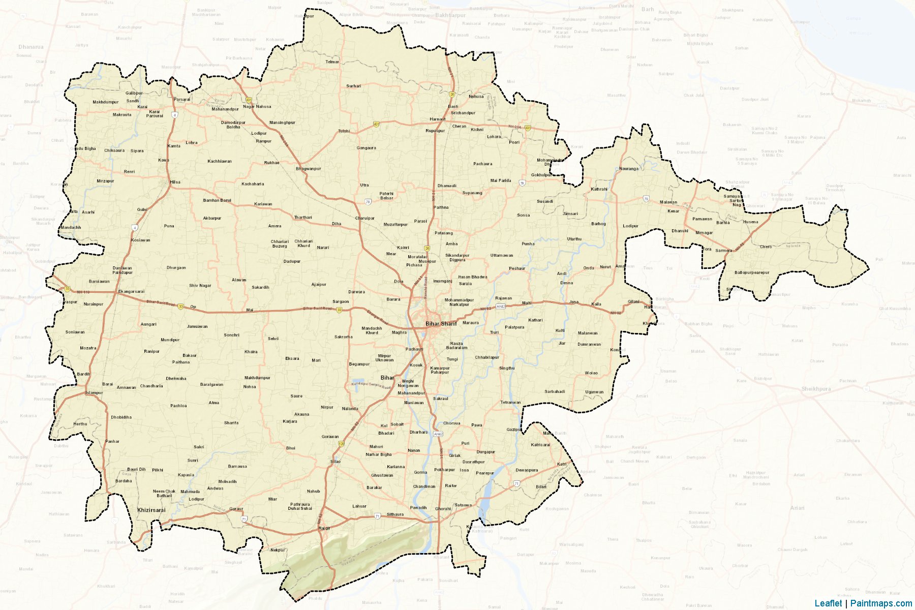 Nalanda (Bihar) Map Cropping Samples-2