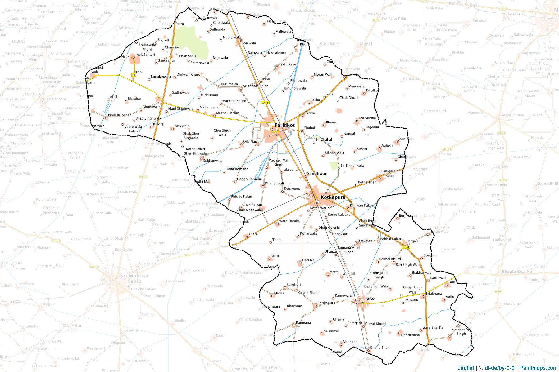 Faridkot (Pencap) Haritası Örnekleri-1