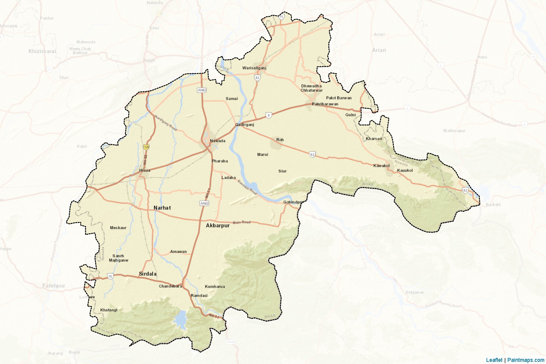 Nawada (Bihar) Map Cropping Samples-2