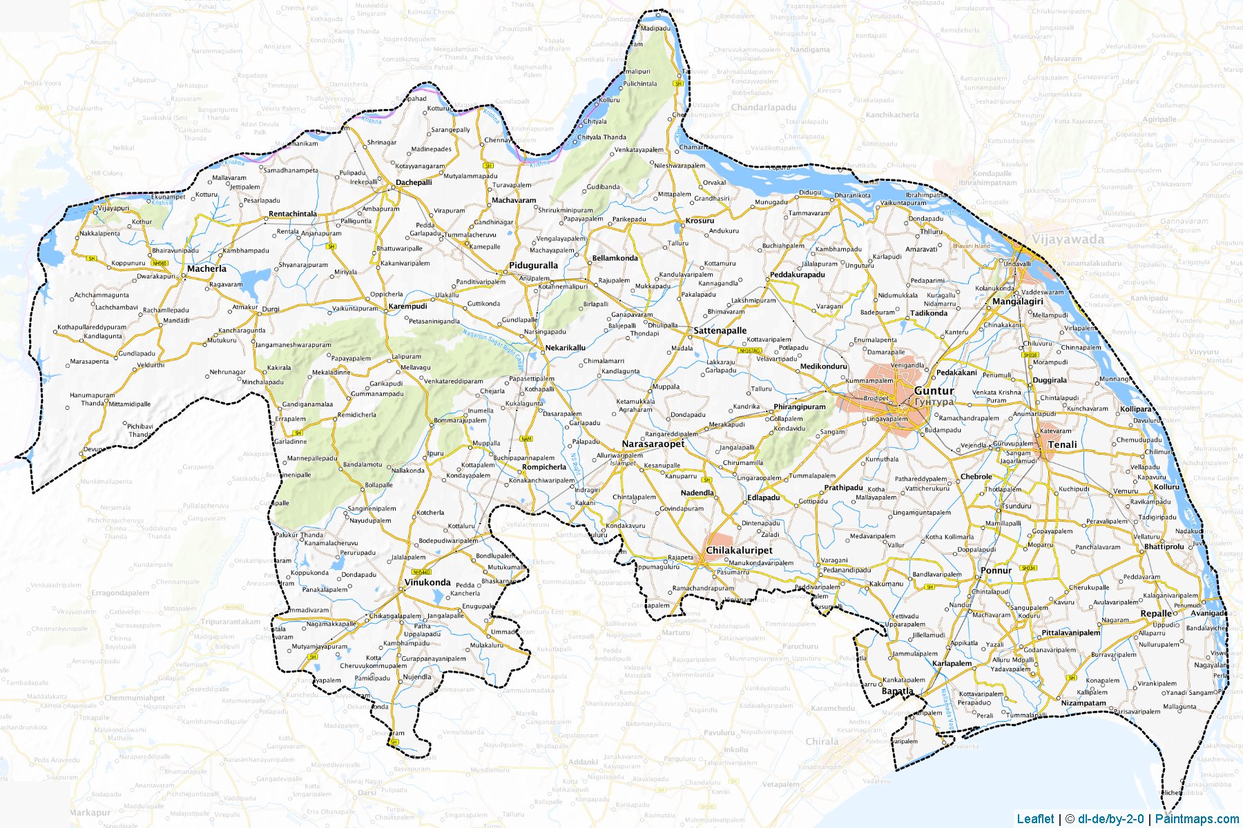 Guntur (Andhra Pradesh) Map Cropping Samples-1