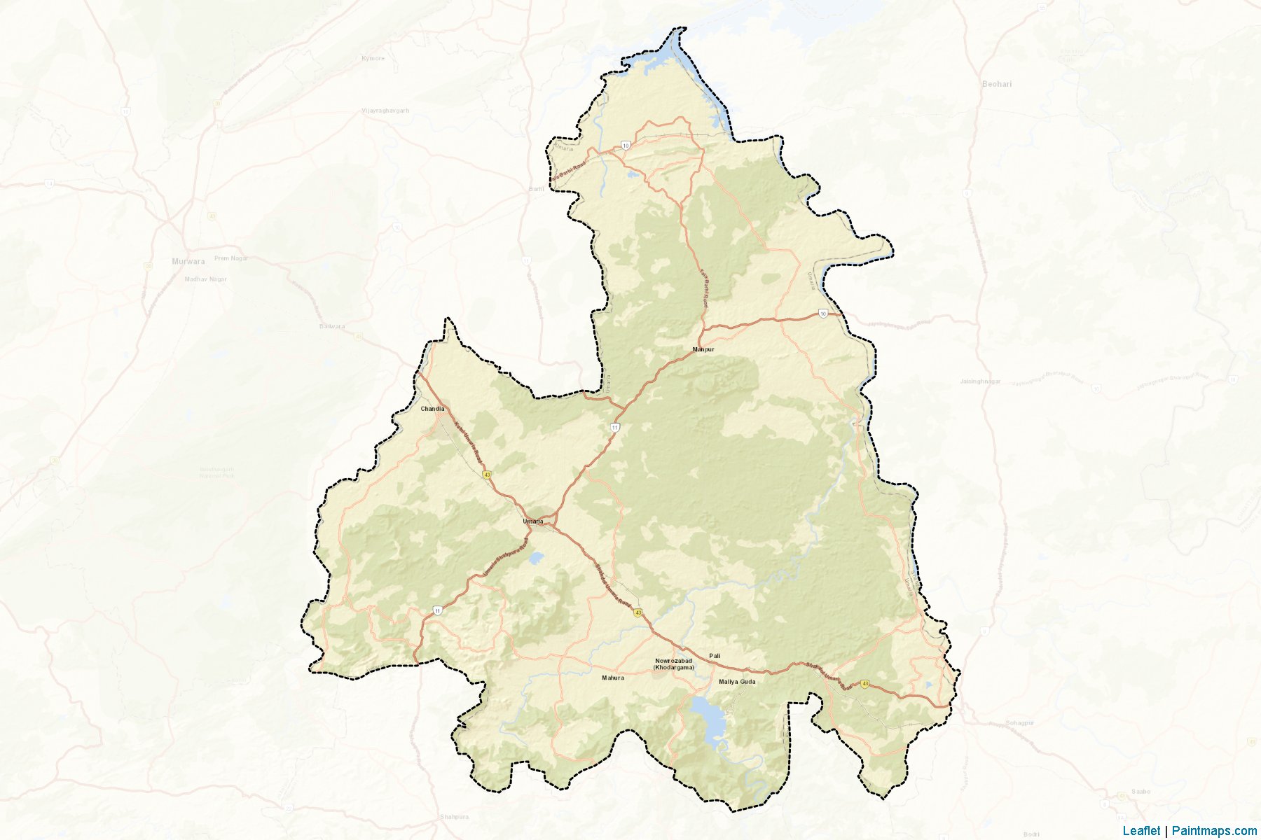 Umaria (Madhya Pradesh) Map Cropping Samples-2