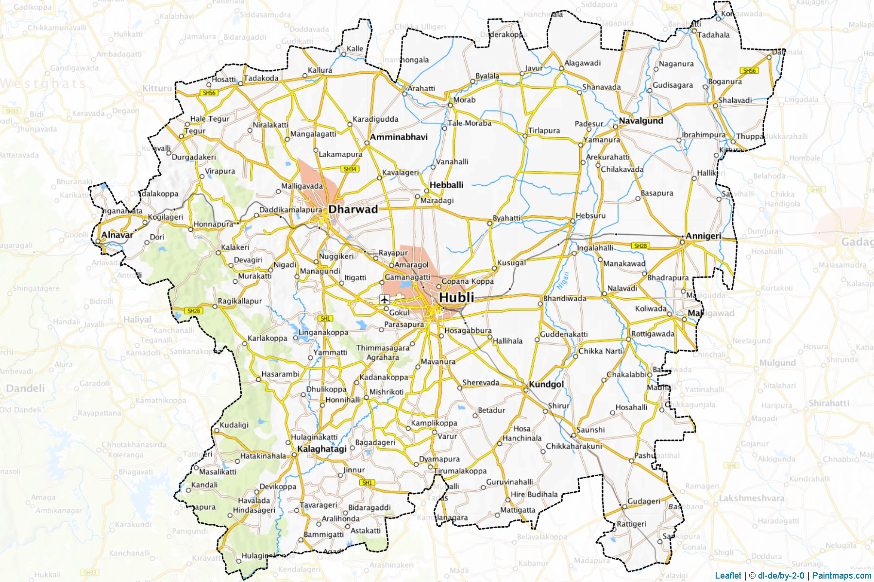 Dharwad (Karnataka) Map Cropping Samples-1