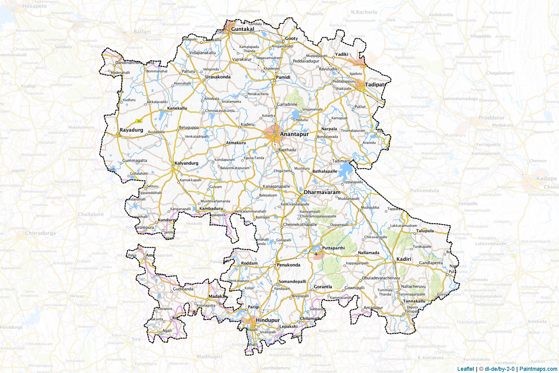 Anantapur (Andhra Pradesh) Map Cropping Samples-1