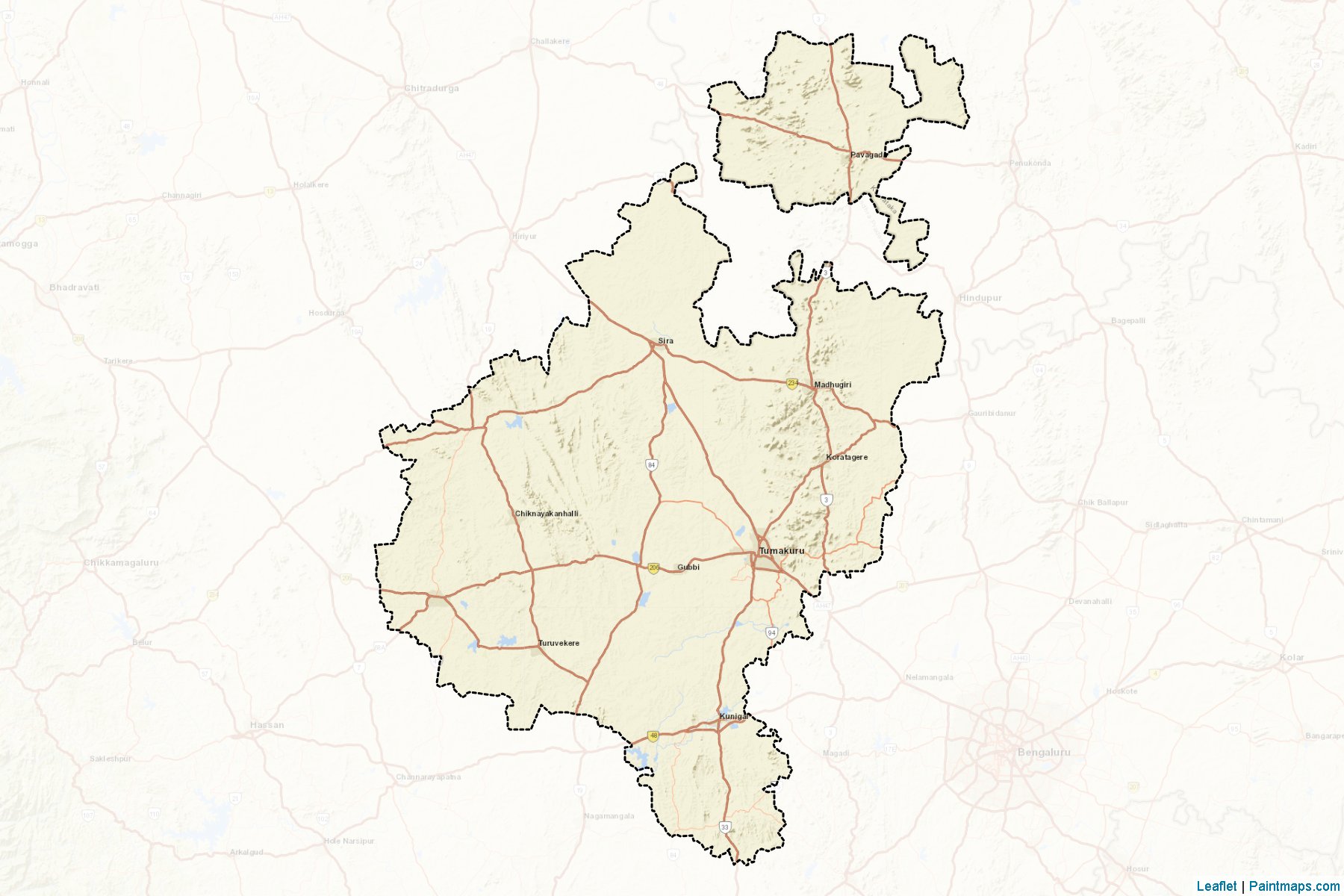 Tumkur (Karnataka) Map Cropping Samples-2