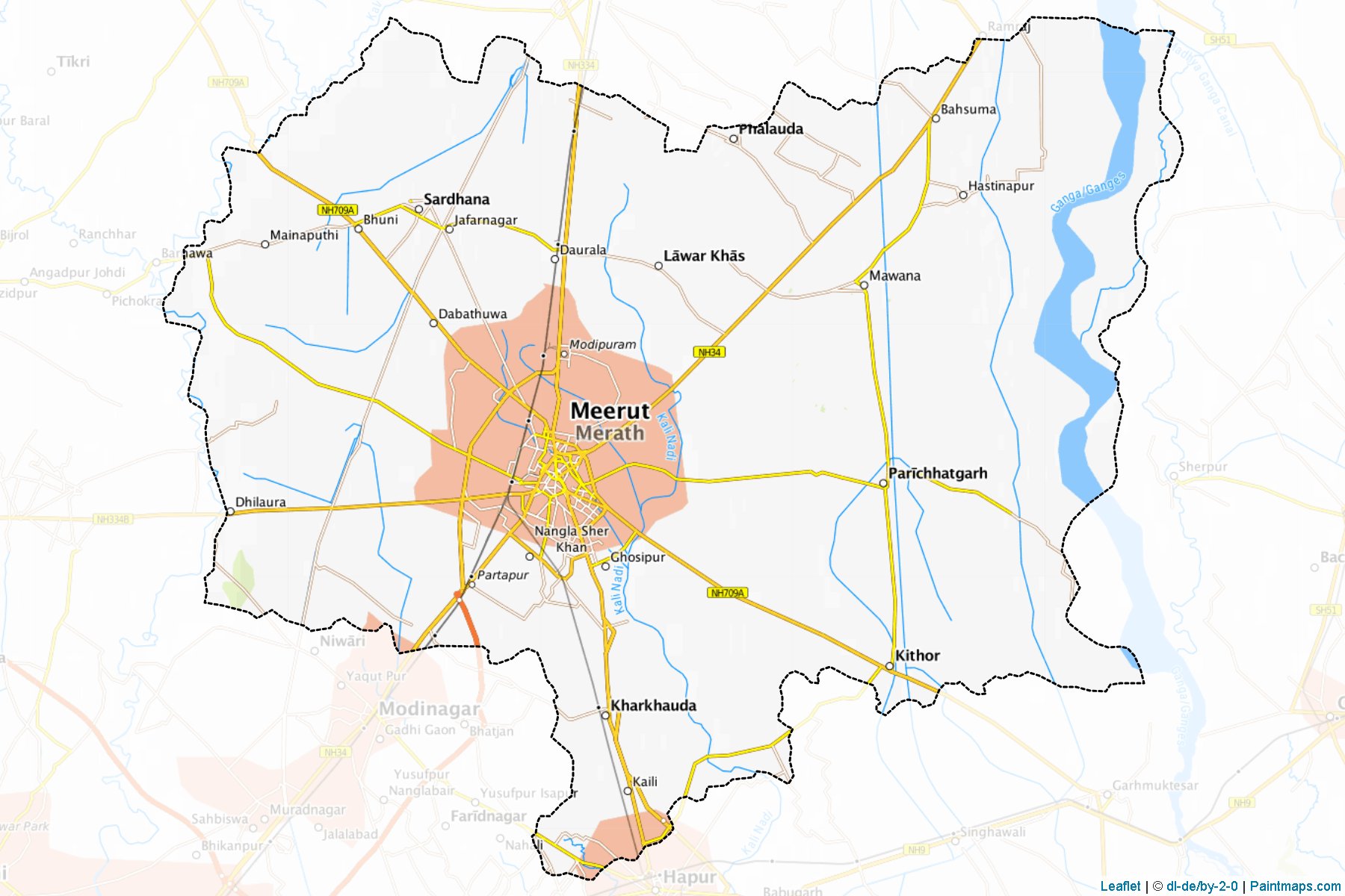 Meerut (Uttar Pradesh) Map Cropping Samples-1