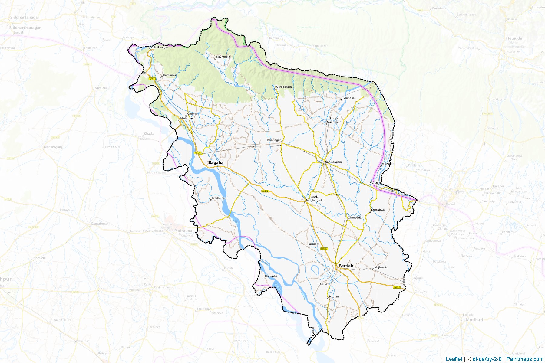 West Champaran (Bihar) Map Cropping Samples-1