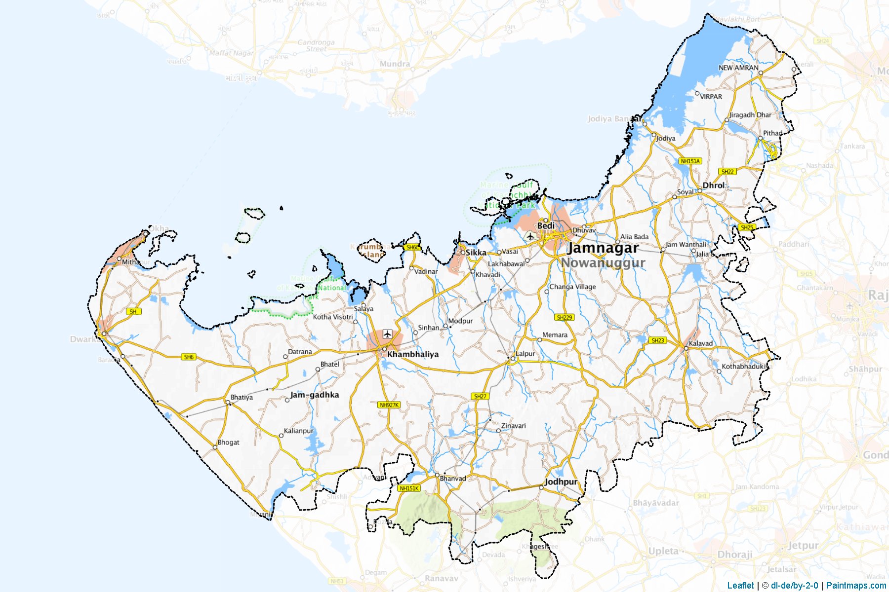 Jamnagar (Gujarat) Map Cropping Samples-1