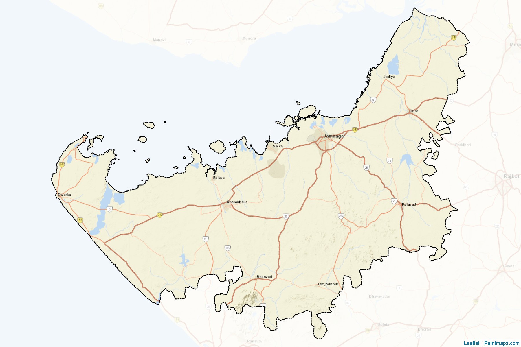 Jamnagar (Gujarat) Map Cropping Samples-2