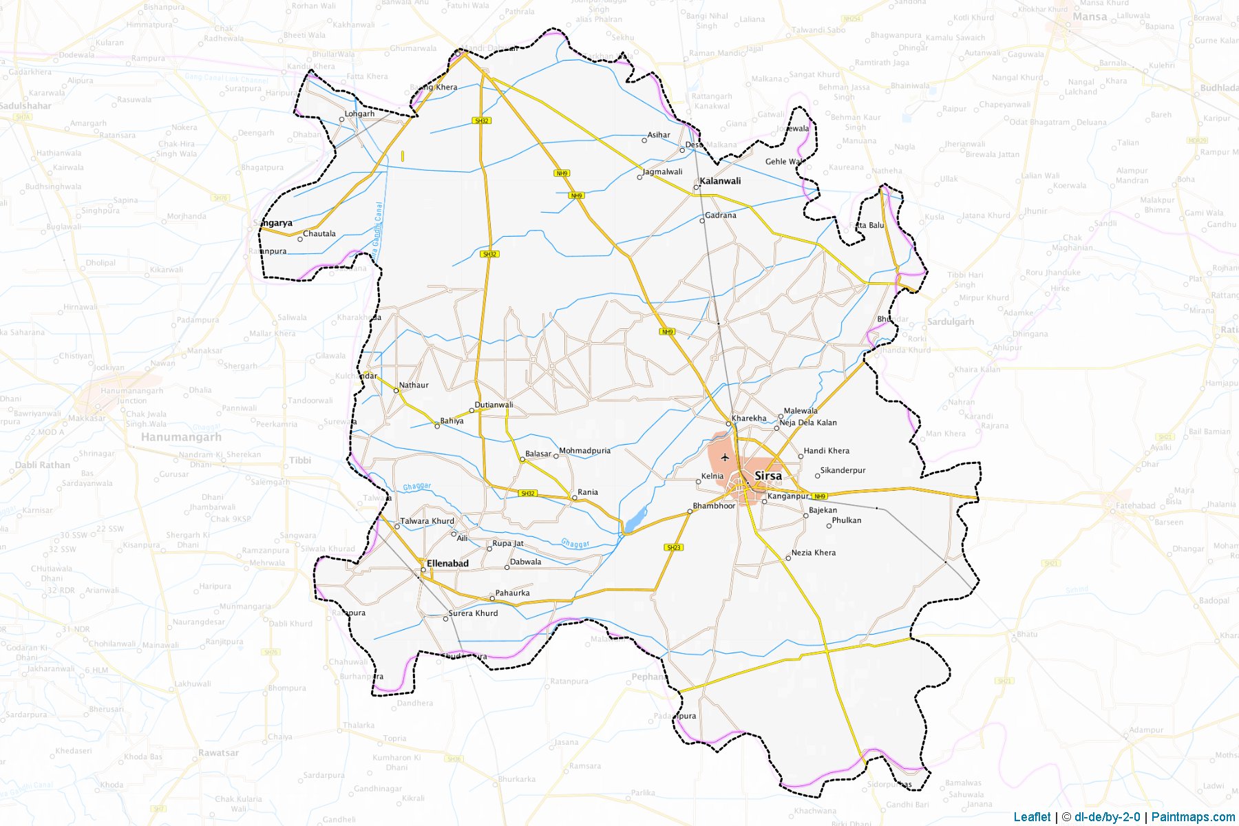 Sirsa (Haryana) Haritası Örnekleri-1