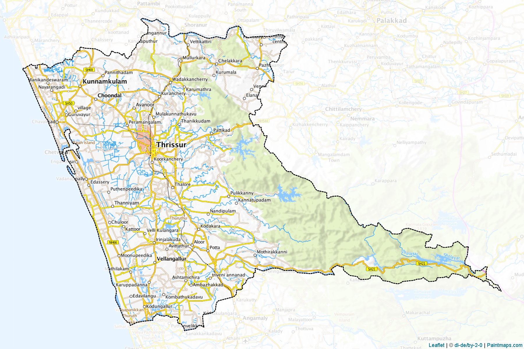 Thrissur (Kerala) Map Cropping Samples-1