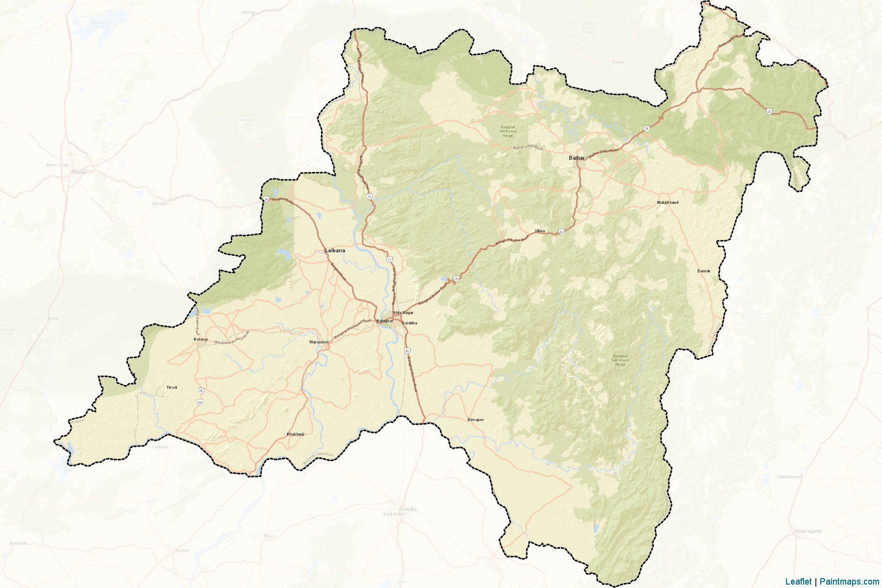 Balaghat (Madhya Pradesh) Map Cropping Samples-2