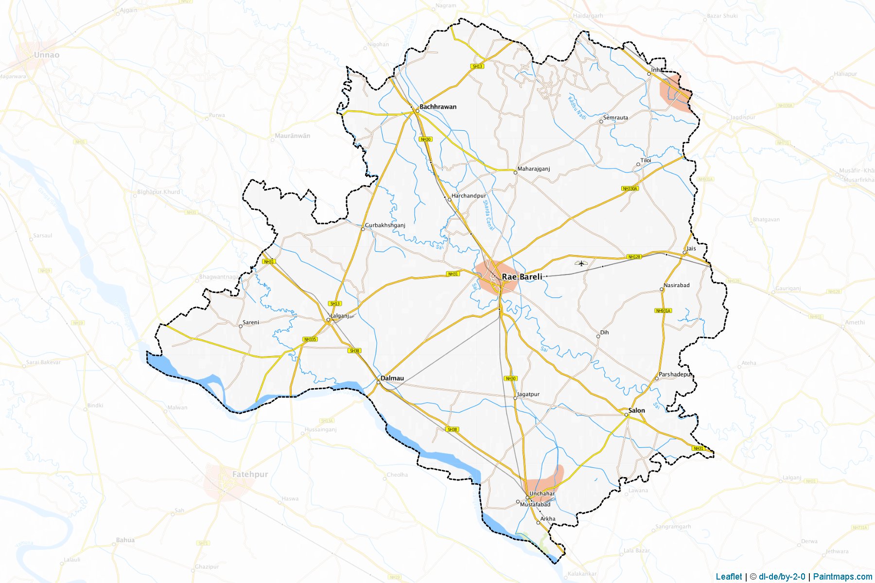 Rae Bareli (Uttar Pradesh) Map Cropping Samples-1